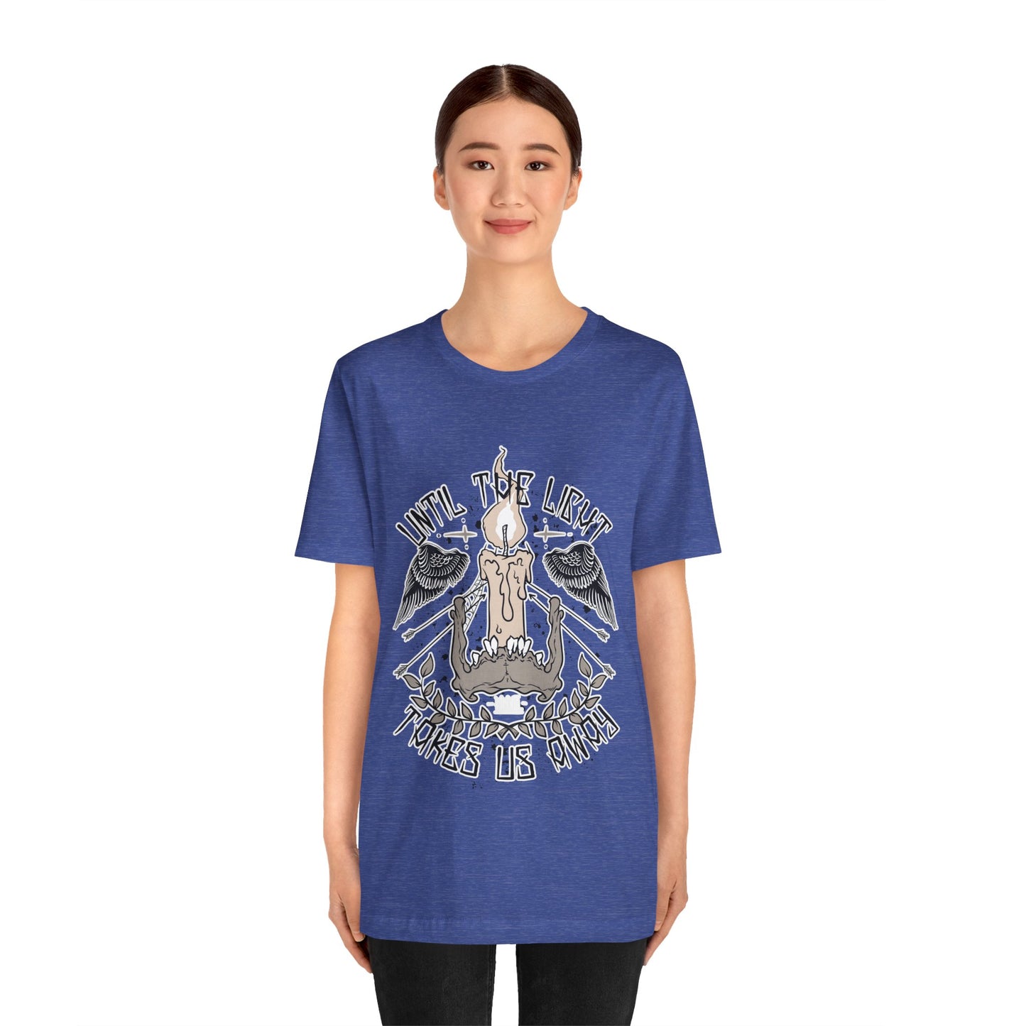 Until the Light Takes us Away T-shirt, Inspirational T-shirt, Skull Shirt, Heavy Metal Rock Shirt, Wings T-Shirt, Rockers T-shirt