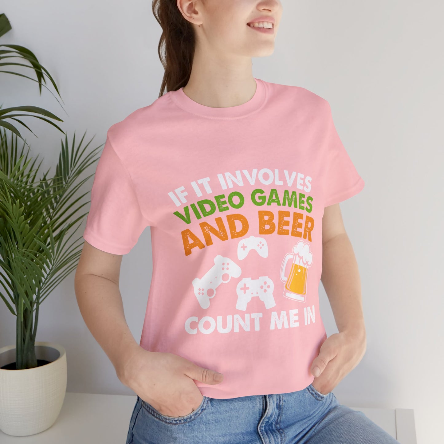 Video Games T-shirt, Gaming Shirt, Video Games and Beer Shirt, T-shirt for Gamers, Funny Gamer Shirts, Gift for Him, Funny Gaming Tee