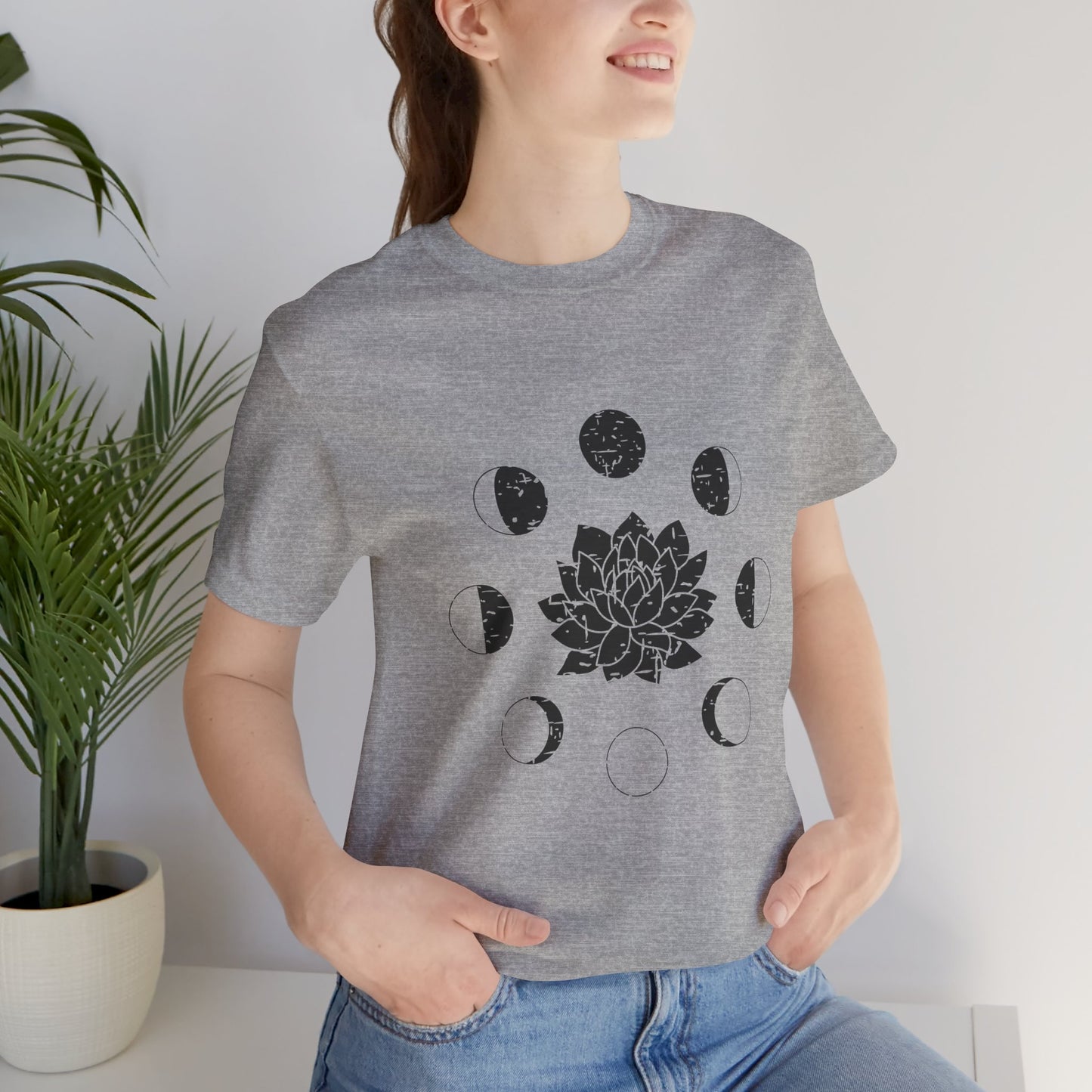 Lotus Moon Phase T-shirt, Boho T-shirt, Grunge Shirt, Inspirational T-shirt, Bohemian T-shirt, Moon and Stars T-Shirt, Gift for Her