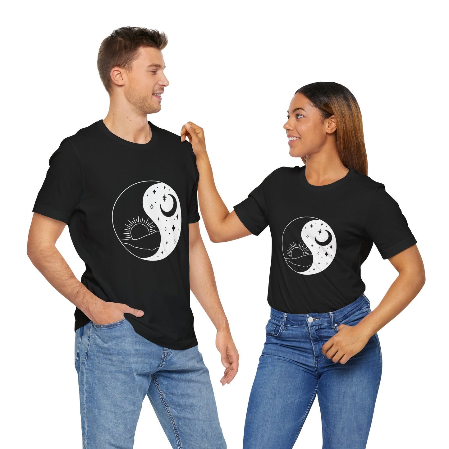 Ying Yang T-shirt, Sun and Moon Shirt, Mystical Shirt, Boho T-shirt, Mystics Shirt, Bohemian T-shirt, Gift Shirt for Her