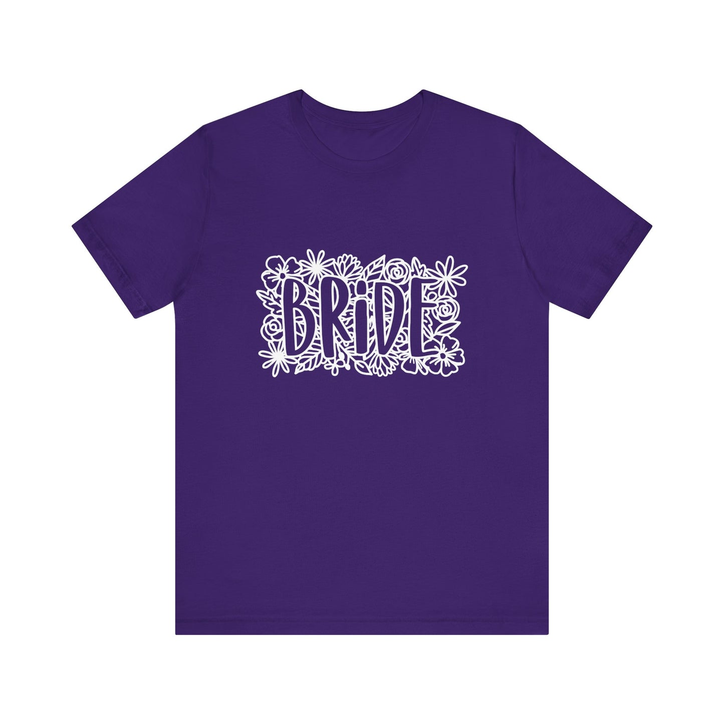 Floral Bride T-shirt, Bride Flowers Shirt, Wedding Shirt, Bride Tee, Bridal Shower Shirt, Gift Shirt for Bride, Bachelorette Party Shirt