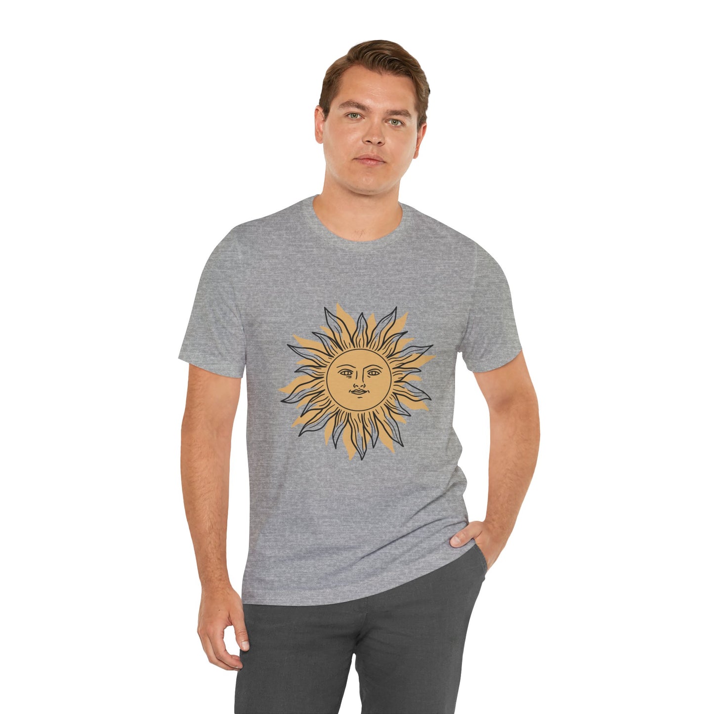 Sun Face T-shirt, Mystical Shirt, Boho T-shirt, Solar T-shirt, Moon and Stars T-Shirt, Bohemian T-shirt, Astrologic Shirt, Gift for Her