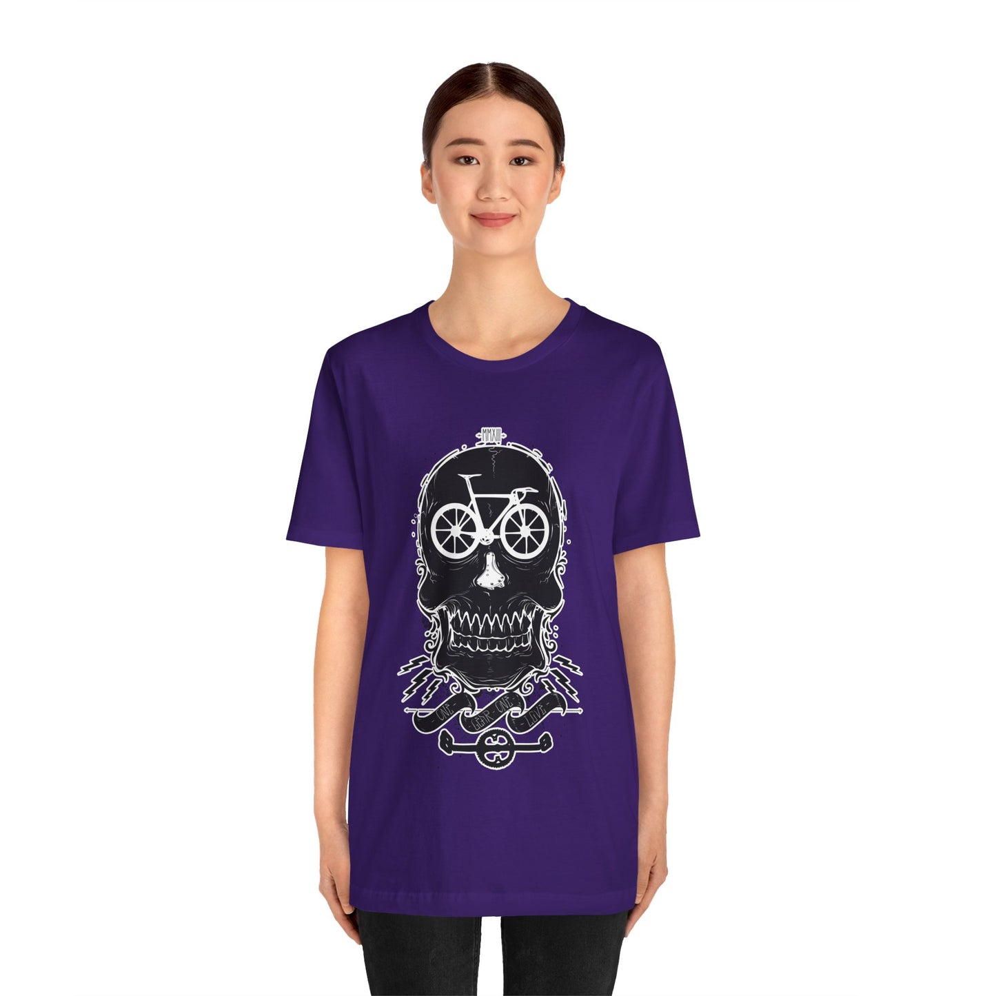 Bicycle Love T-shirt, Skull T-shirt, Shirt with Skull, Skull Head T-shirt, T-shirt with Bicycle, Horror Shirt, Humor T-Shirt