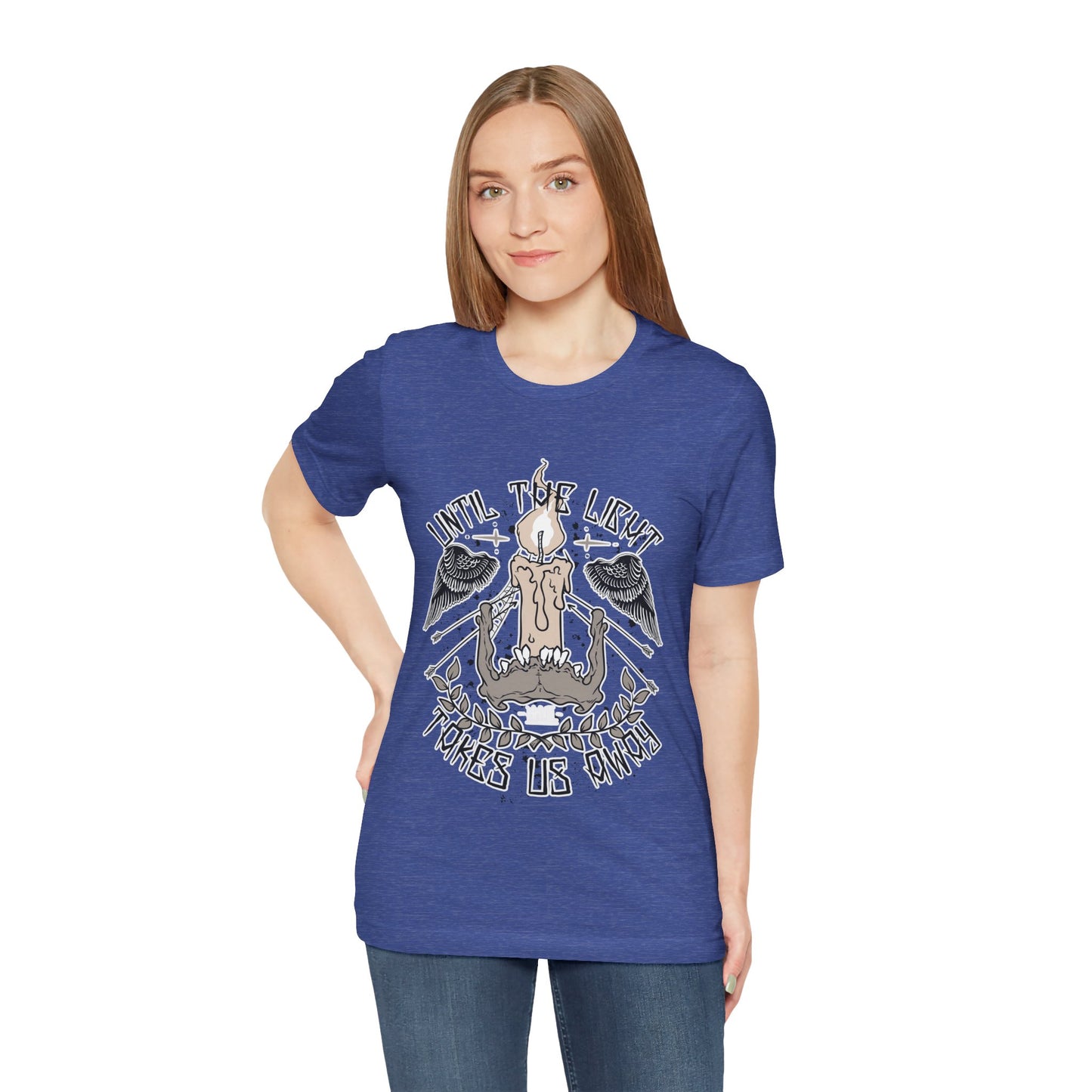 Until the Light Takes us Away T-shirt, Inspirational T-shirt, Skull Shirt, Heavy Metal Rock Shirt, Wings T-Shirt, Rockers T-shirt