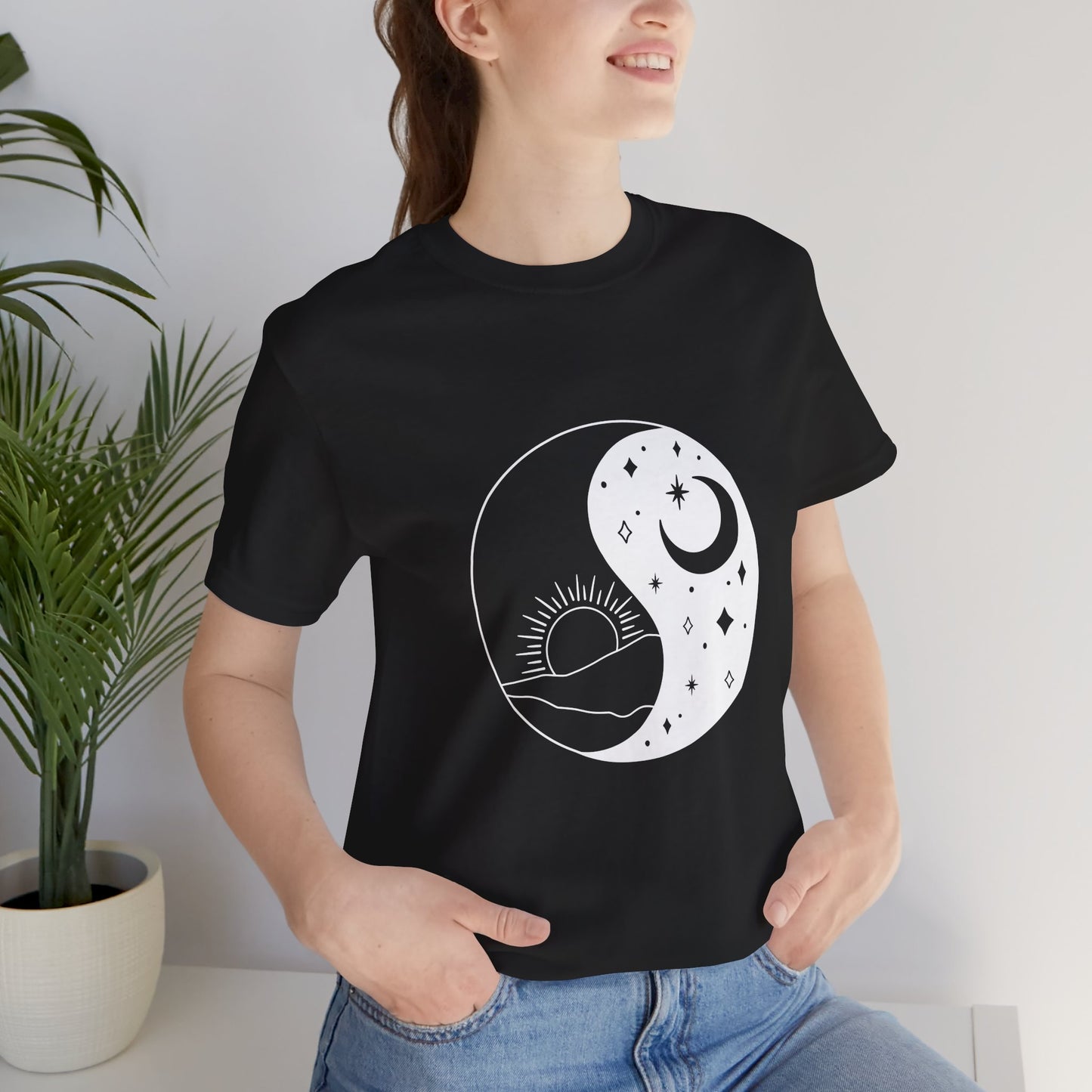 Ying Yang T-shirt, Sun and Moon Shirt, Mystical Shirt, Boho T-shirt, Mystics Shirt, Bohemian T-shirt, Gift Shirt for Her