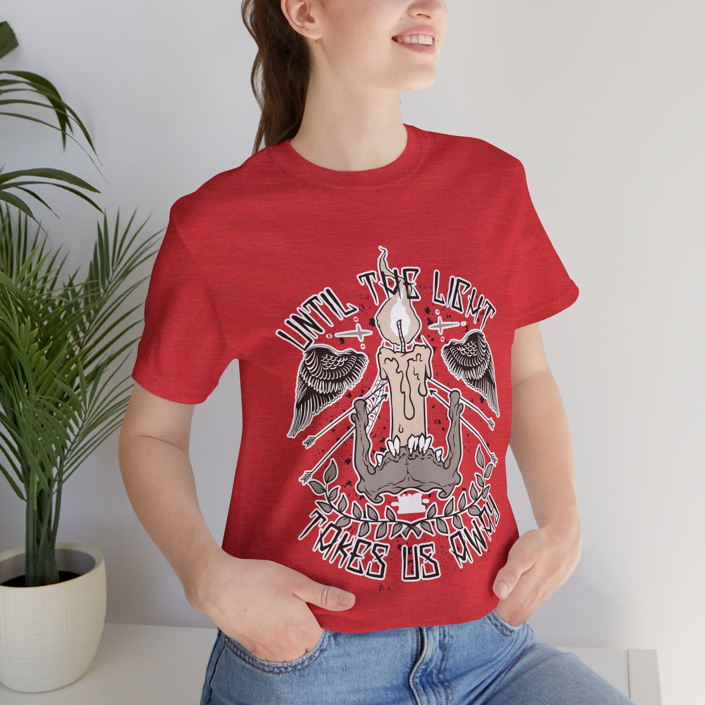 Until the Light Takes us Away T-shirt, Inspirational T-shirt, Skull Shirt, Heavy Metal Rock Shirt, Wings T-Shirt, Rockers T-shirt
