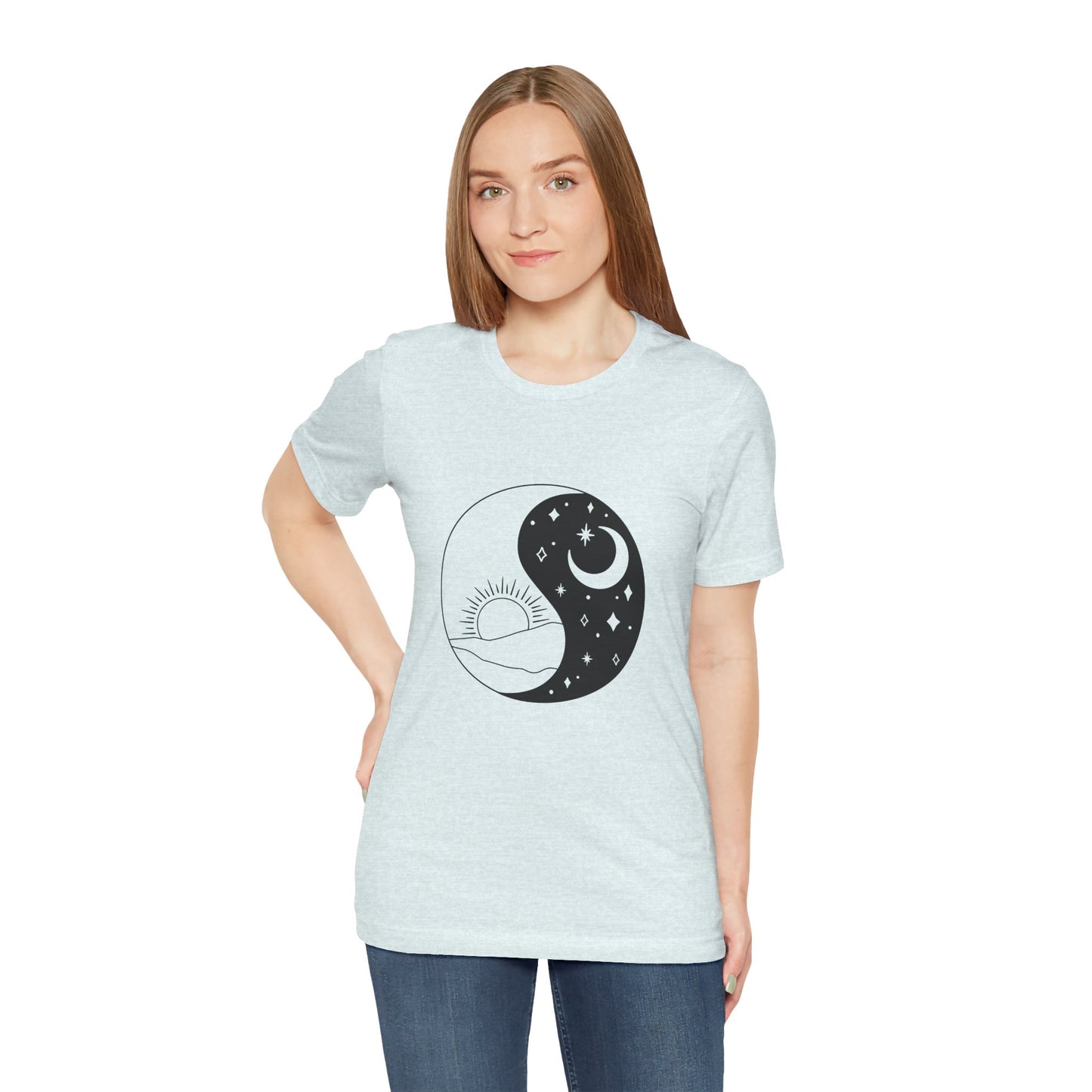 Ying Yang T-shirt, Sun and Moon Shirt, Mystical Shirt, Boho T-shirt, Mystics Shirt, Bohemian T-shirt, Gift Shirt for Her