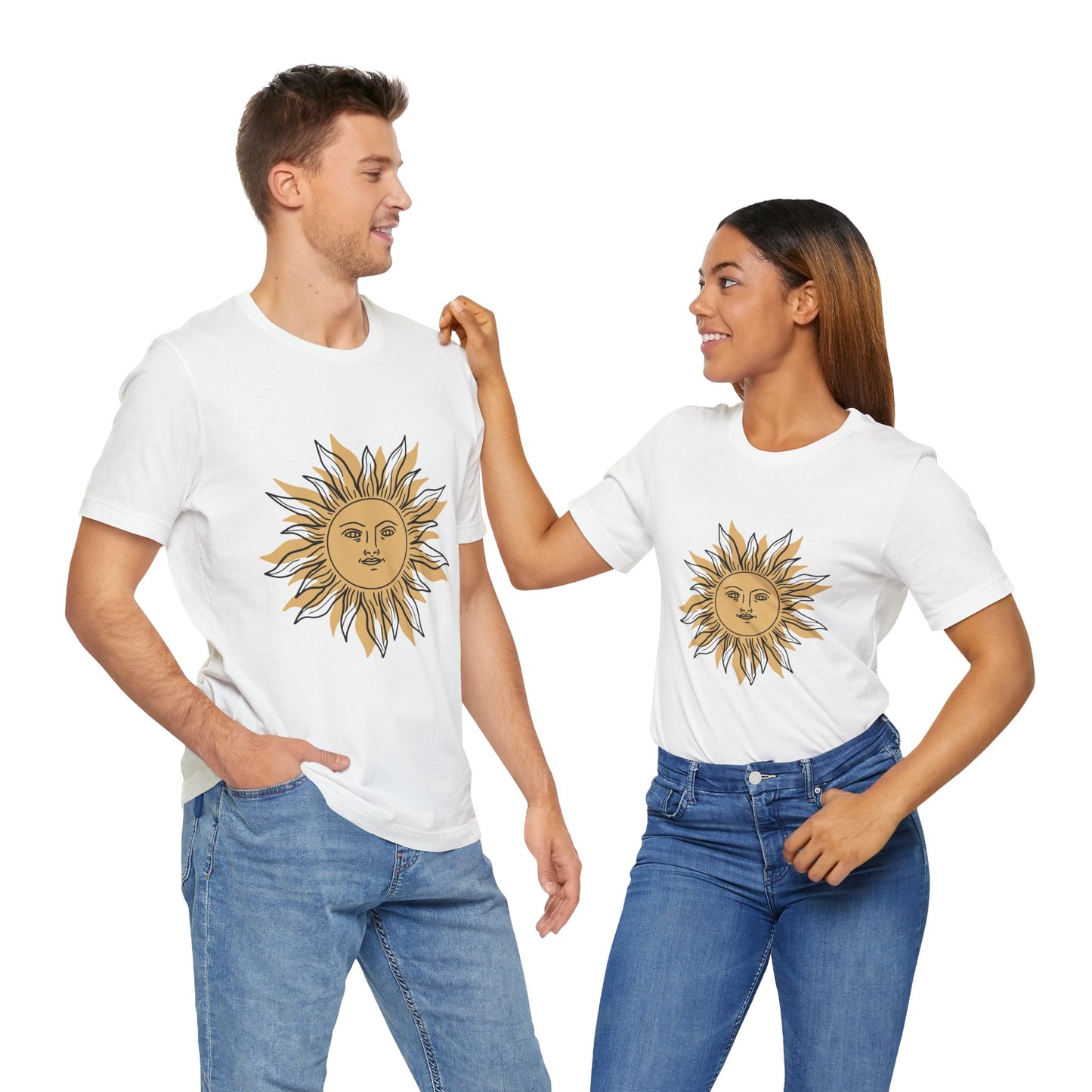 Sun Face T-shirt, Mystical Shirt, Boho T-shirt, Solar T-shirt, Moon and Stars T-Shirt, Bohemian T-shirt, Astrologic Shirt, Gift for Her