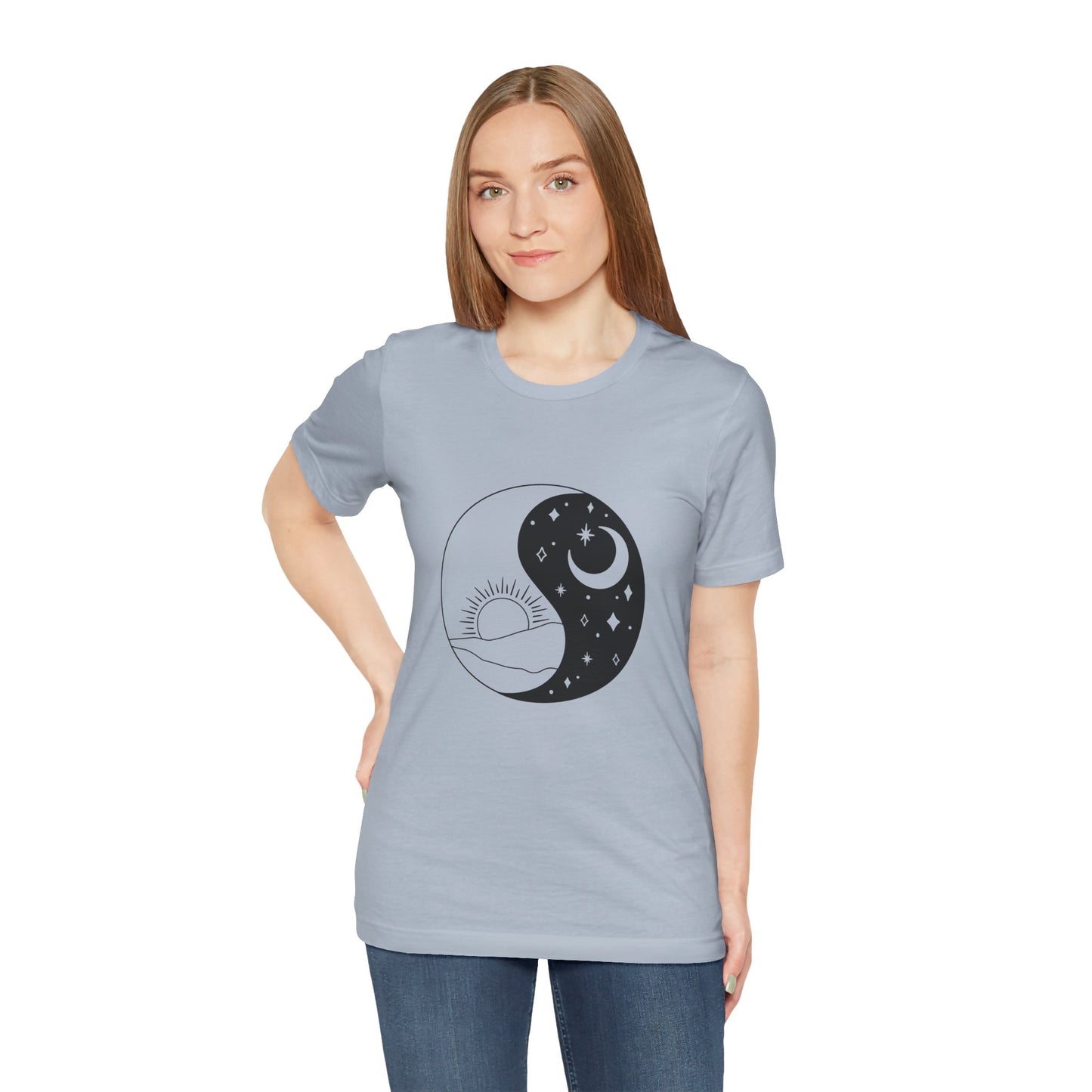 Ying Yang T-shirt, Sun and Moon Shirt, Mystical Shirt, Boho T-shirt, Mystics Shirt, Bohemian T-shirt, Gift Shirt for Her