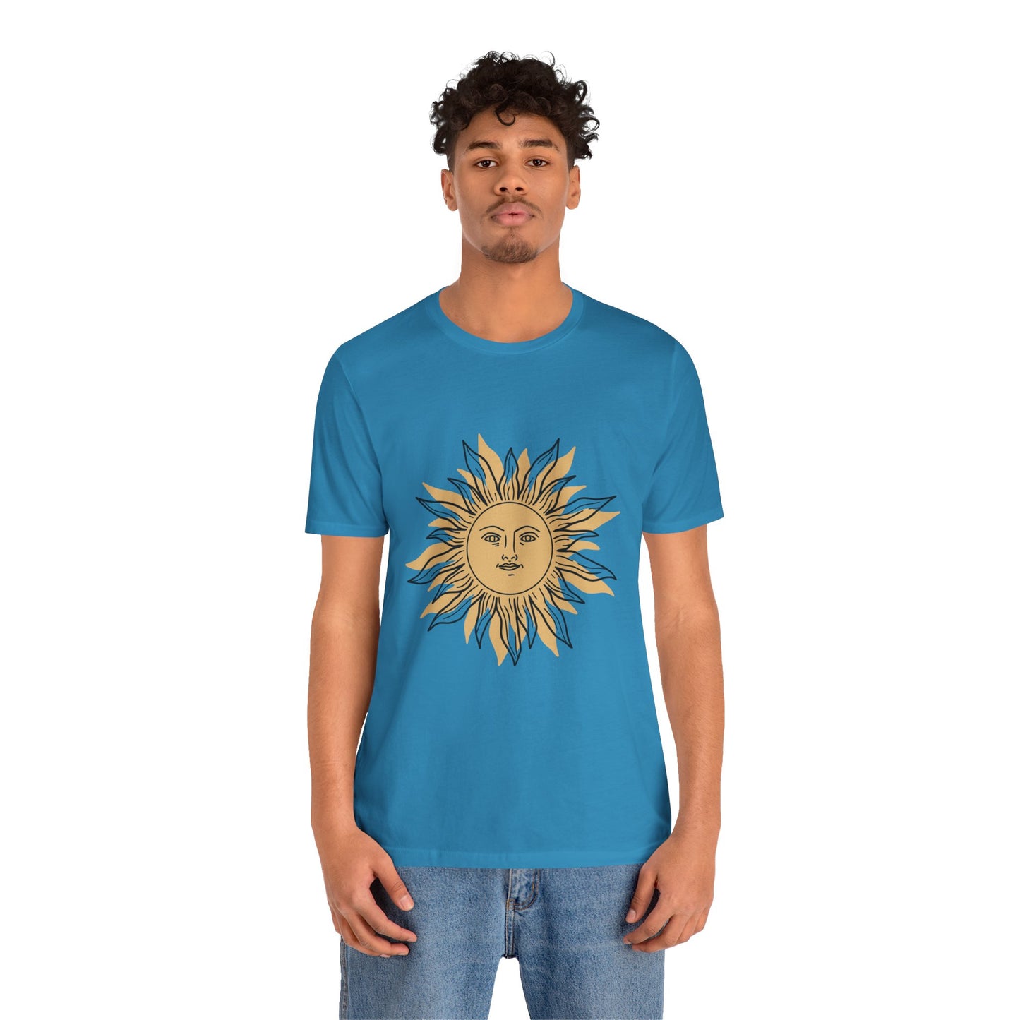 Sun Face T-shirt, Mystical Shirt, Boho T-shirt, Solar T-shirt, Moon and Stars T-Shirt, Bohemian T-shirt, Astrologic Shirt, Gift for Her