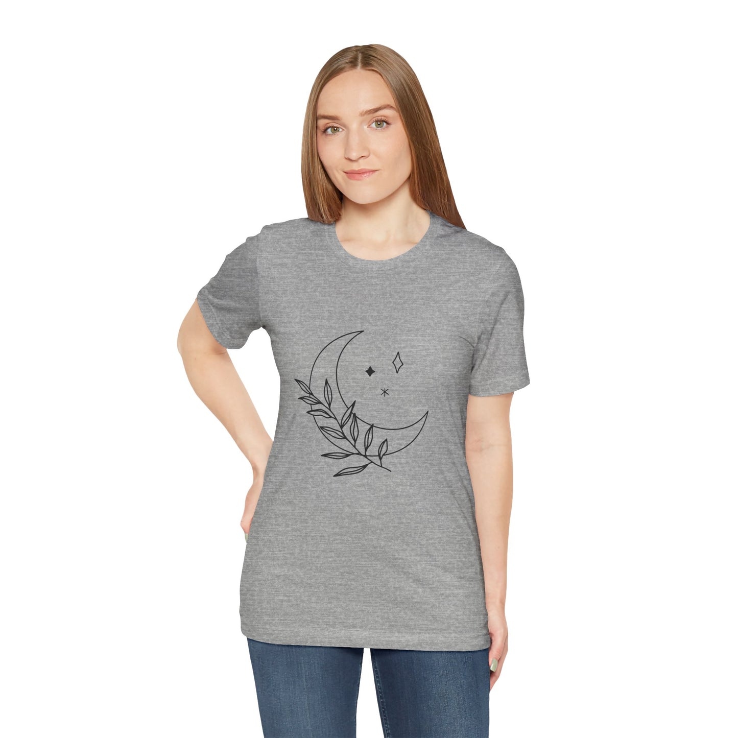 Moon Branch T-shirt, Mystical Shirt, Mystic Tee, Boho T-shirt, Bohemian T-shirt, Moon and Stars T-Shirt, Gift for Her
