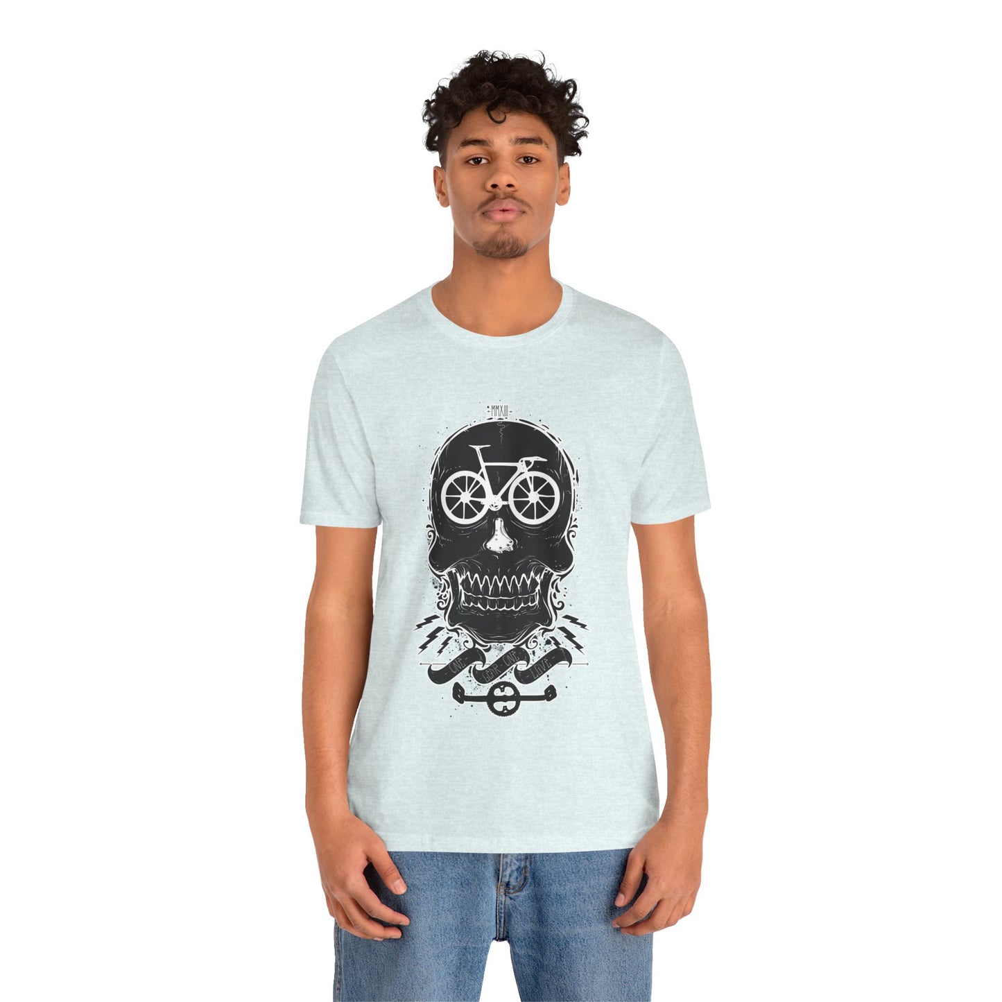 Bicycle Love T-shirt, Skull T-shirt, Shirt with Skull, Skull Head T-shirt, T-shirt with Bicycle, Horror Shirt, Humor T-Shirt