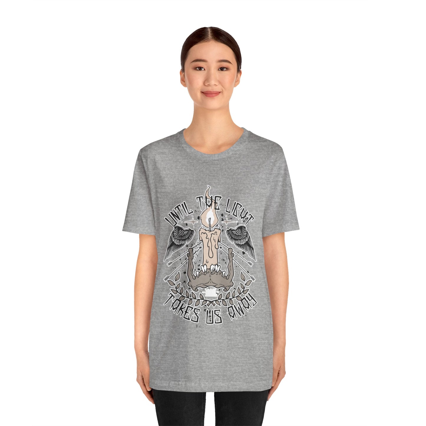 Until the Light Takes us Away T-shirt, Inspirational T-shirt, Skull Shirt, Heavy Metal Rock Shirt, Wings T-Shirt, Rockers T-shirt