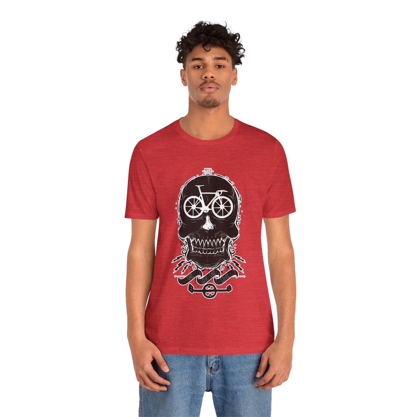 Bicycle Love T-shirt, Skull T-shirt, Shirt with Skull, Skull Head T-shirt, T-shirt with Bicycle, Horror Shirt, Humor T-Shirt