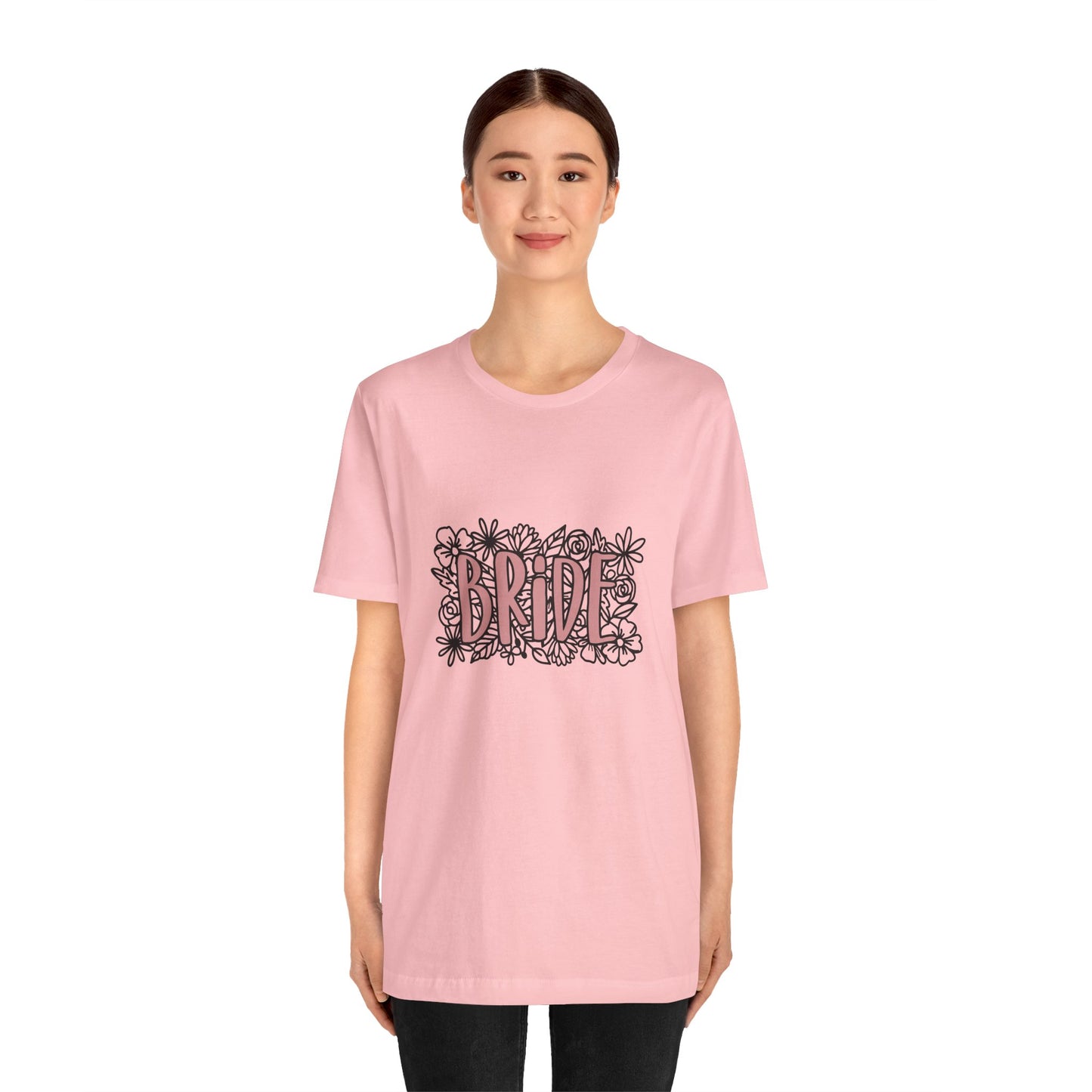 Floral Bride T-shirt, Wedding Shirt, Bride Tee, Bridal Shower, Flowers T-shirt, Gift Shirt for Bride, Bachelorette Party Shirt