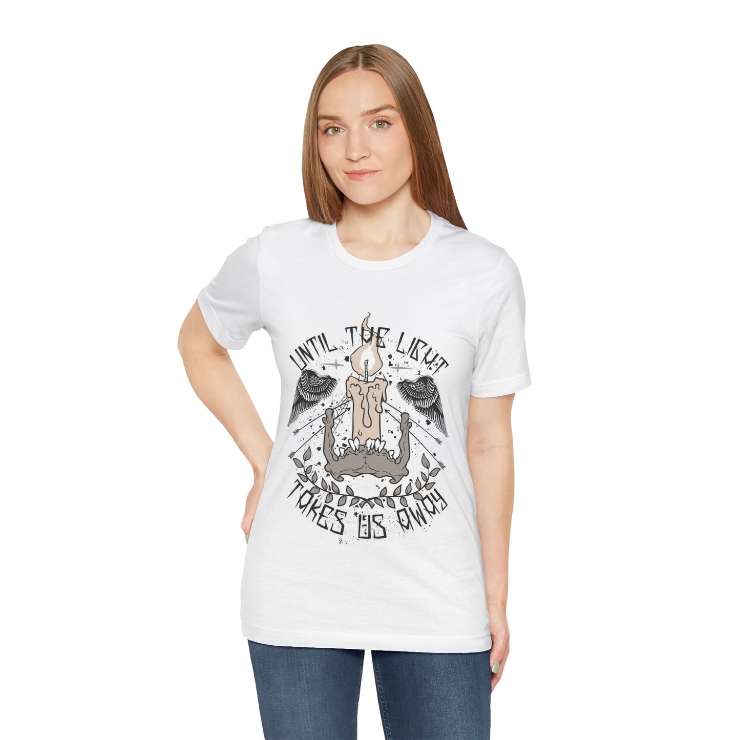 Until the Light Takes us Away T-shirt, Inspirational T-shirt, Skull Shirt, Heavy Metal Rock Shirt, Wings T-Shirt, Rockers T-shirt