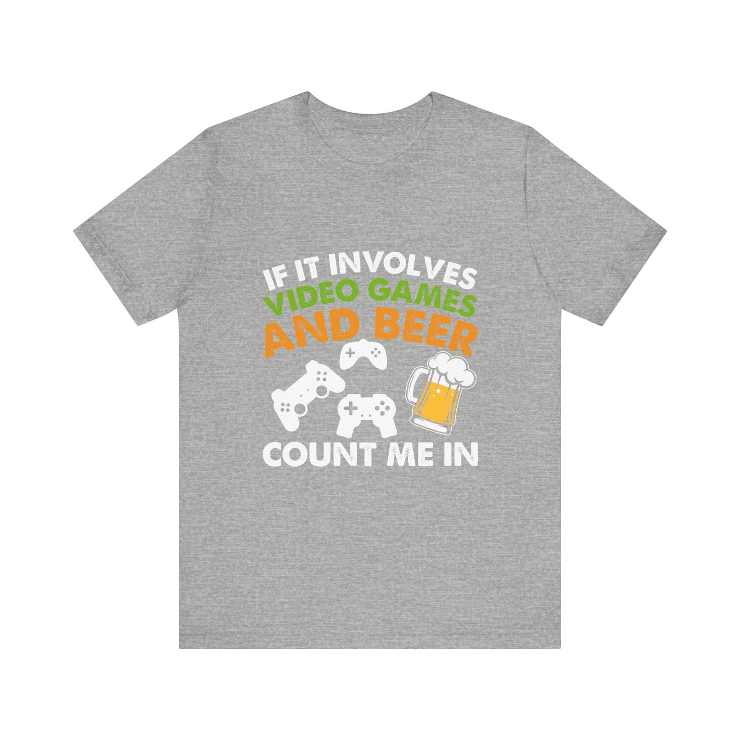 Video Games T-shirt, Gaming Shirt, Video Games and Beer Shirt, T-shirt for Gamers, Funny Gamer Shirts, Gift for Him, Funny Gaming Tee