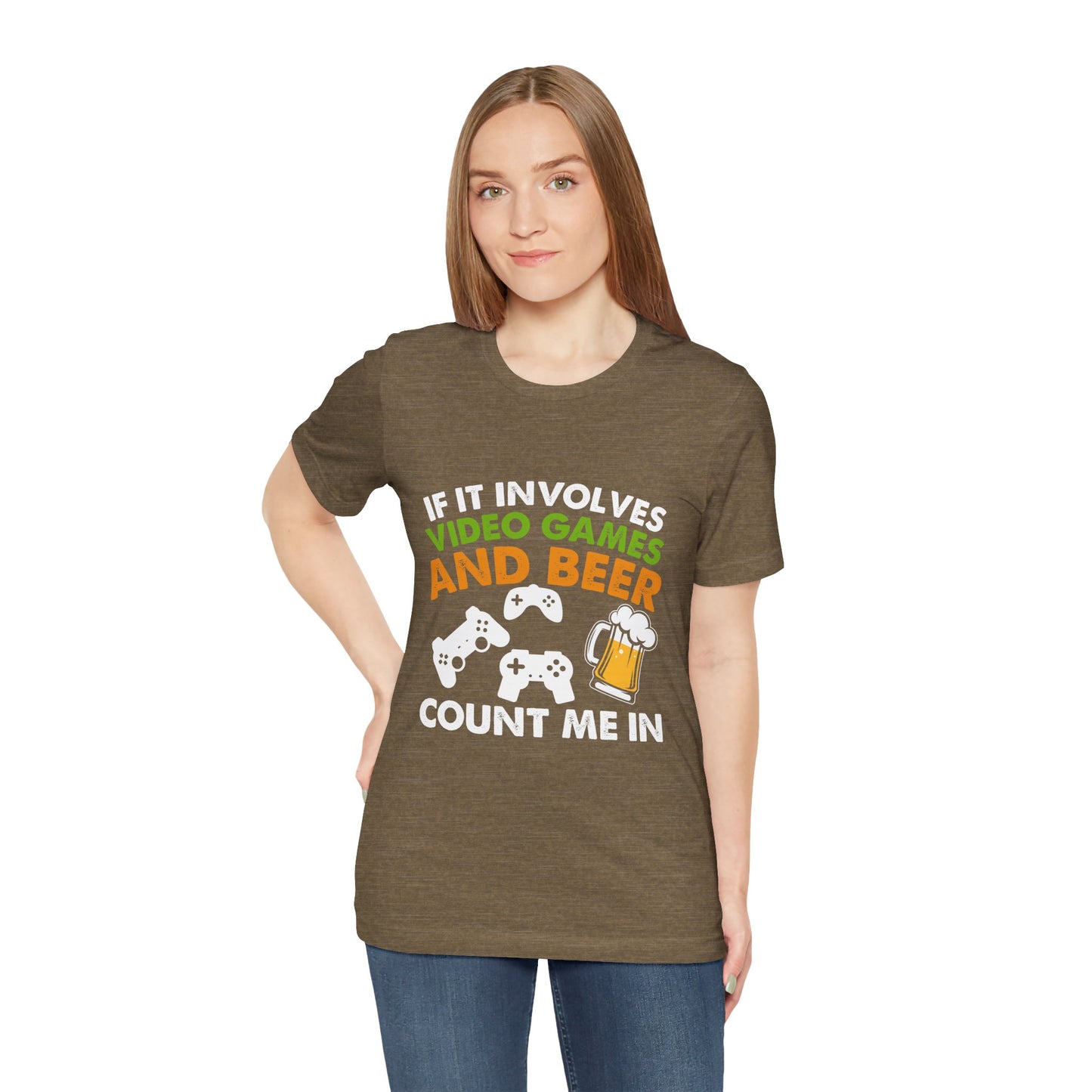 Video Games T-shirt, Gaming Shirt, Video Games and Beer Shirt, T-shirt for Gamers, Funny Gamer Shirts, Gift for Him, Funny Gaming Tee