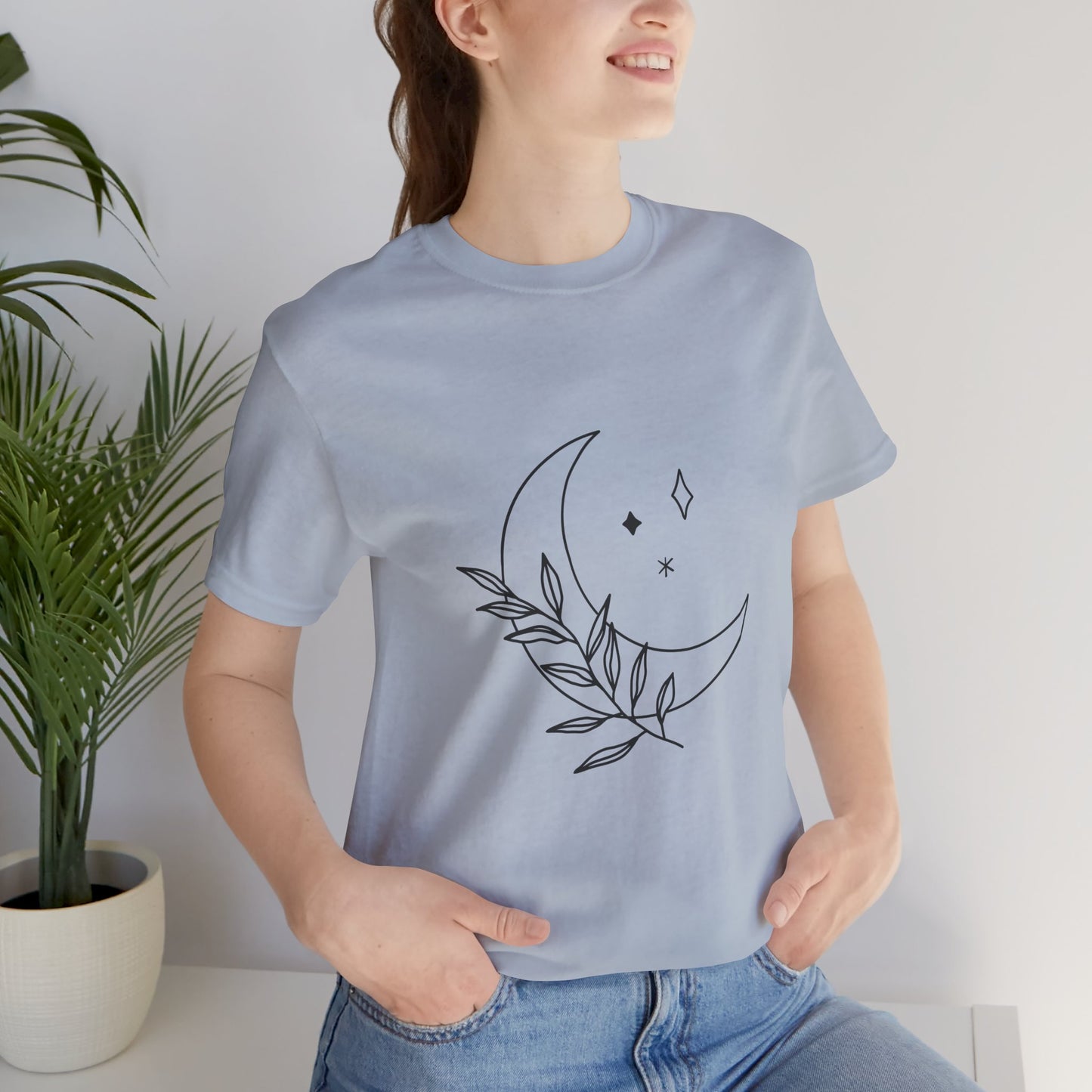 Moon Branch T-shirt, Mystical Shirt, Mystic Tee, Boho T-shirt, Bohemian T-shirt, Moon and Stars T-Shirt, Gift for Her