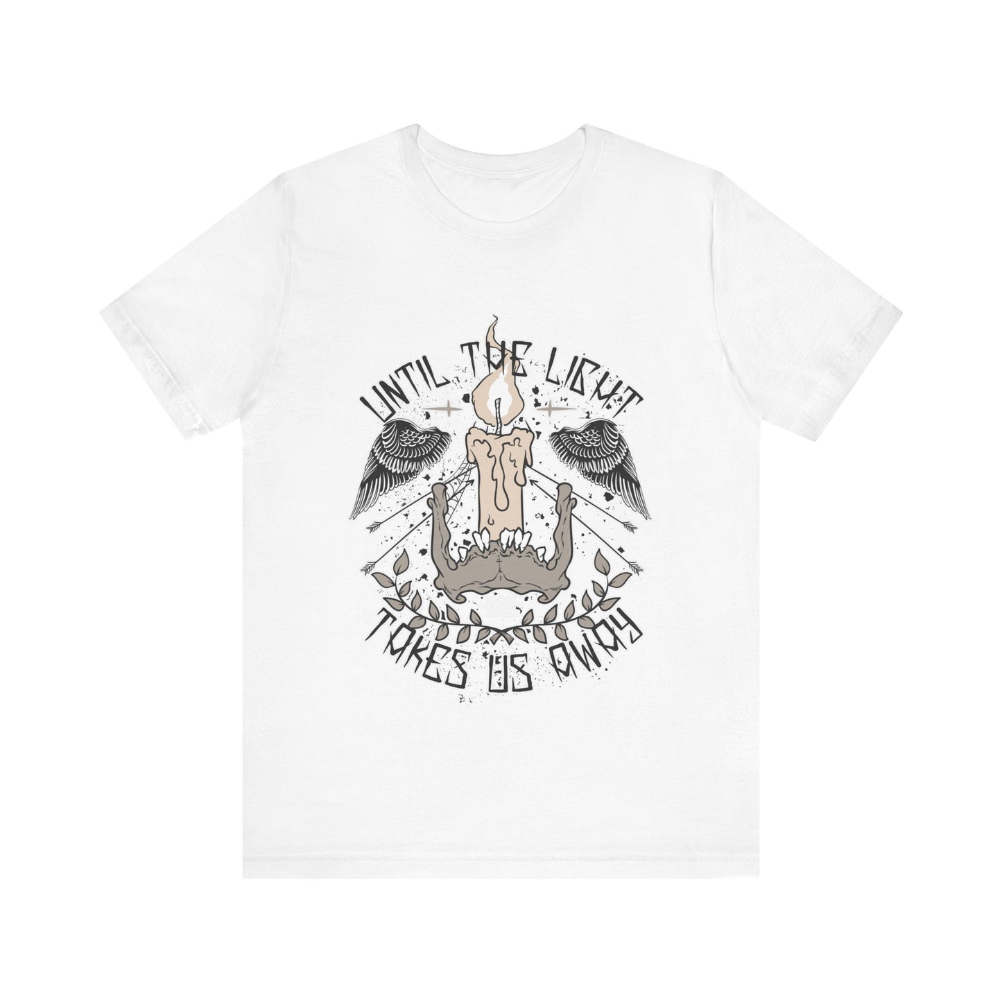 Until the Light Takes us Away T-shirt, Inspirational T-shirt, Skull Shirt, Heavy Metal Rock Shirt, Wings T-Shirt, Rockers T-shirt