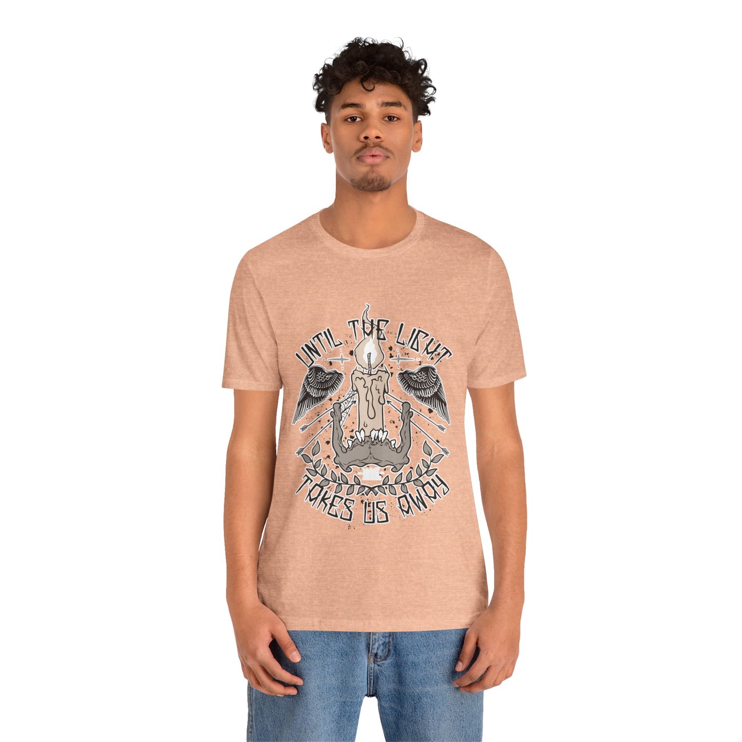 Until the Light Takes us Away T-shirt, Inspirational T-shirt, Skull Shirt, Heavy Metal Rock Shirt, Wings T-Shirt, Rockers T-shirt