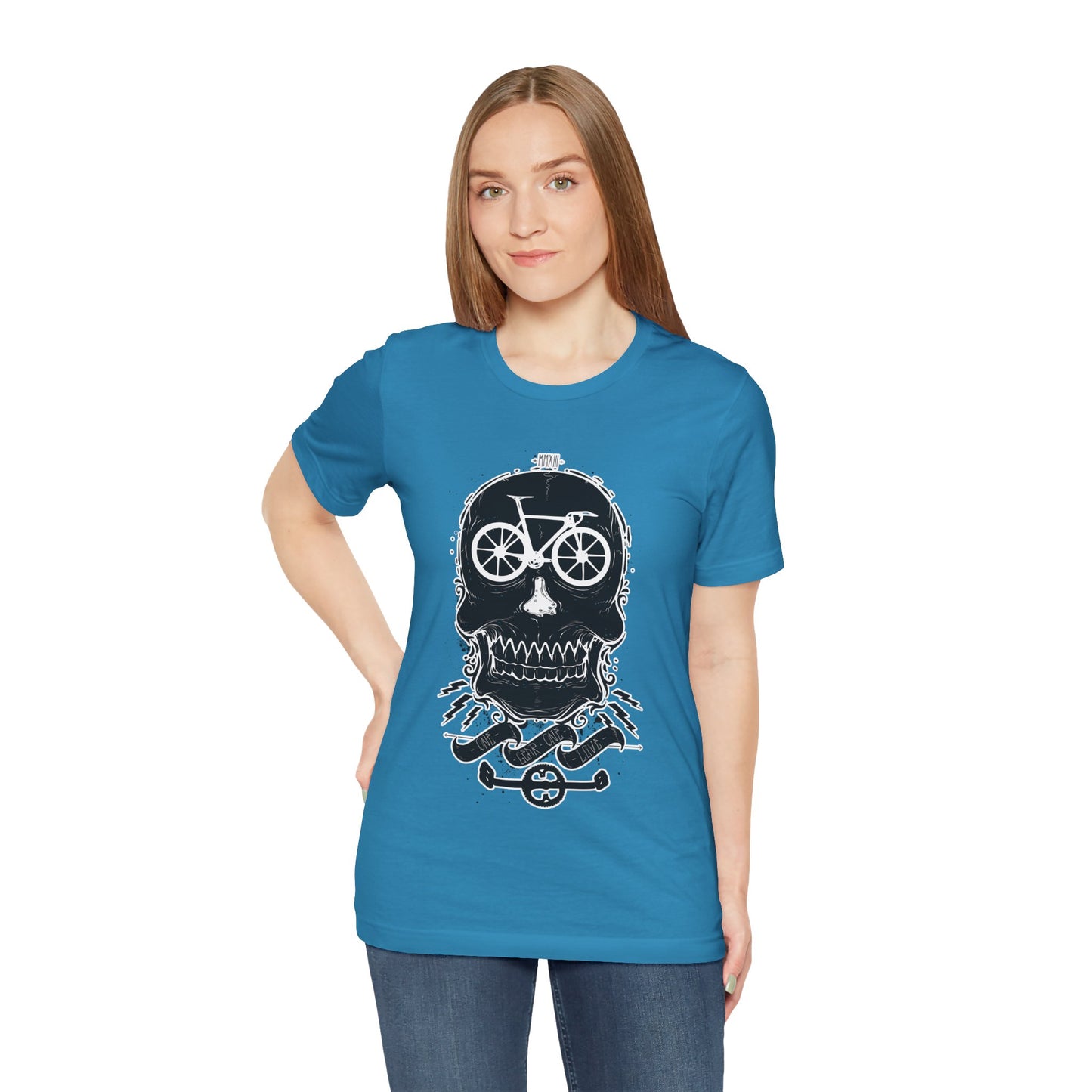 Bicycle Love T-shirt, Skull T-shirt, Shirt with Skull, Skull Head T-shirt, T-shirt with Bicycle, Horror Shirt, Humor T-Shirt
