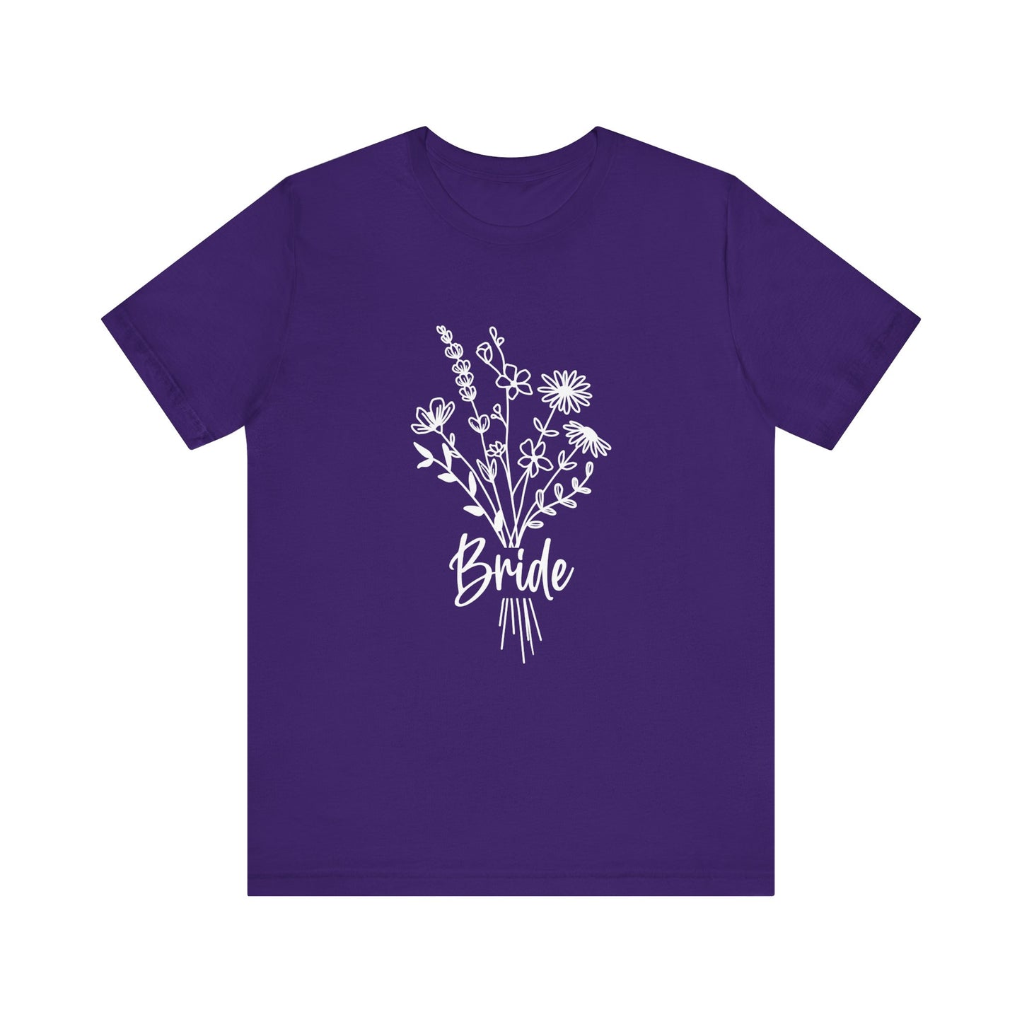 Bride T-shirt, Wedding Shirt, Wildflower Bouquet Floral Shirt, Bride Tee, Bachelorette Shirt, Gift Shirt for Bride, Bridal Shower Shirt