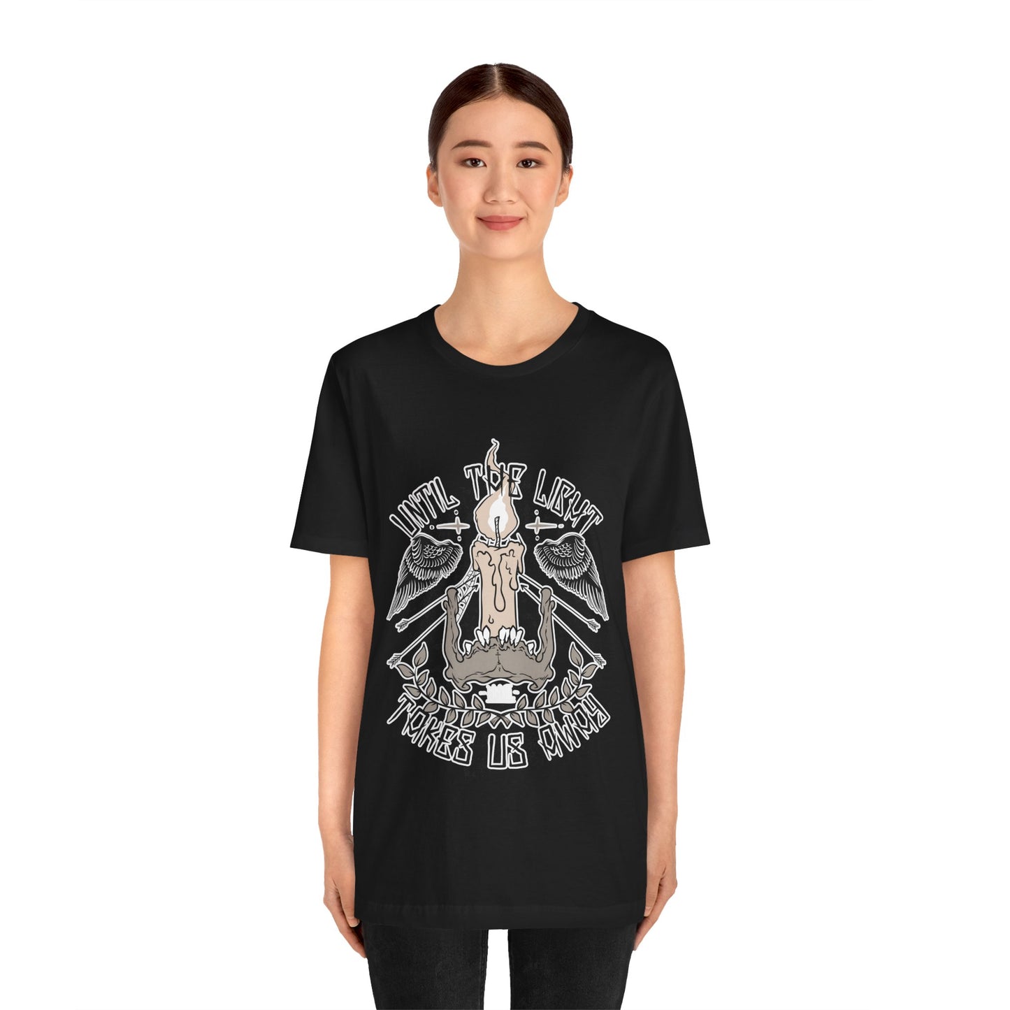 Until the Light Takes us Away T-shirt, Inspirational T-shirt, Skull Shirt, Heavy Metal Rock Shirt, Wings T-Shirt, Rockers T-shirt