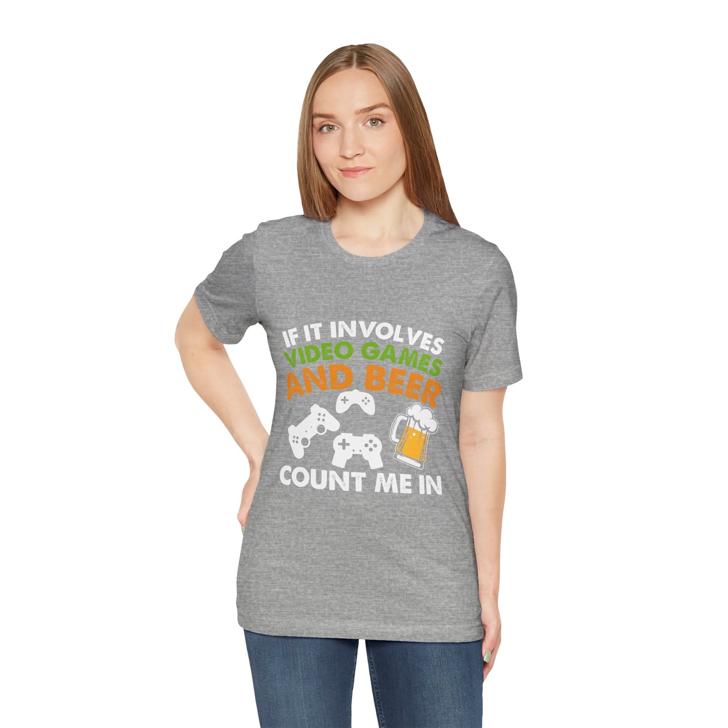 Video Games T-shirt, Gaming Shirt, Video Games and Beer Shirt, T-shirt for Gamers, Funny Gamer Shirts, Gift for Him, Funny Gaming Tee