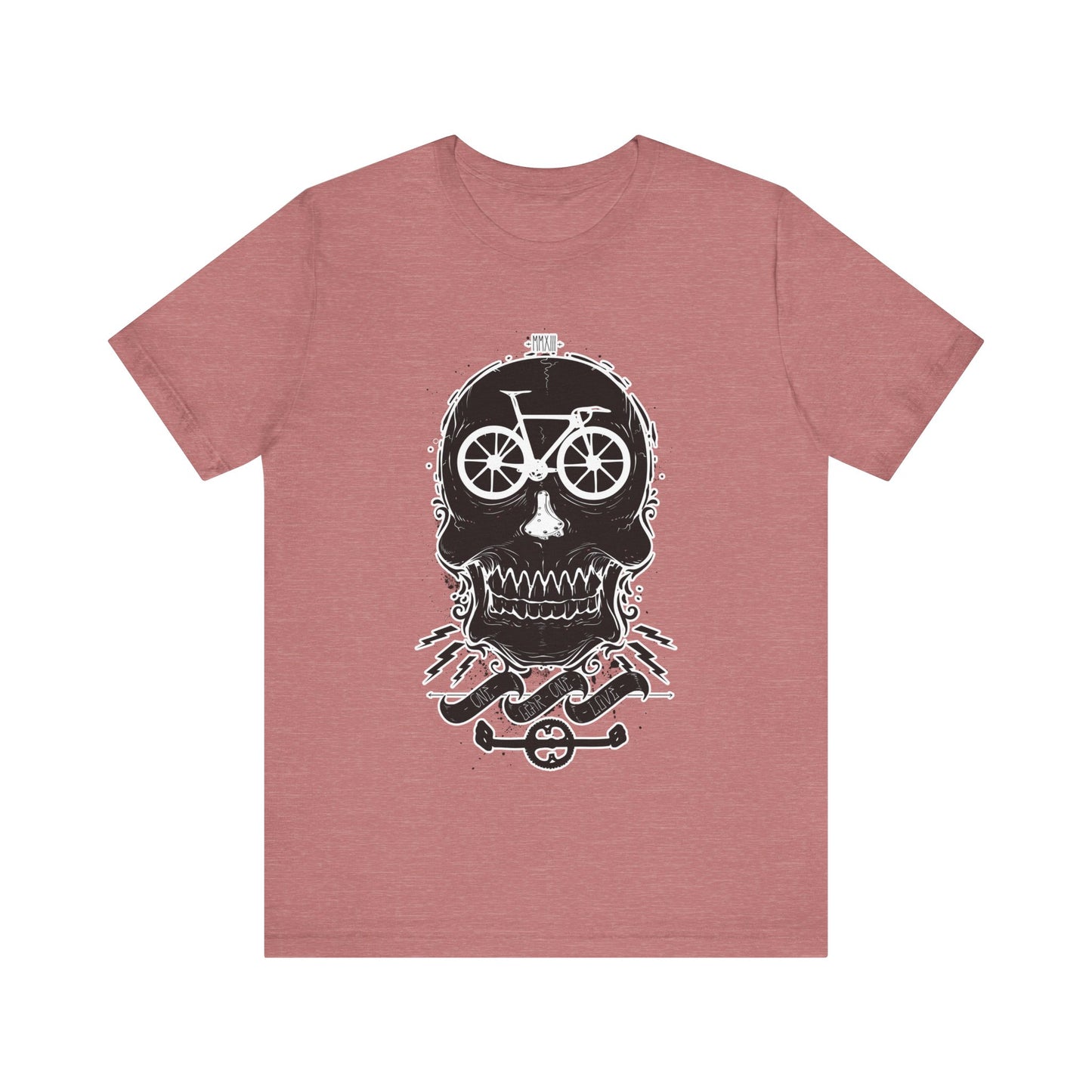 Bicycle Love T-shirt, Skull T-shirt, Shirt with Skull, Skull Head T-shirt, T-shirt with Bicycle, Horror Shirt, Humor T-Shirt
