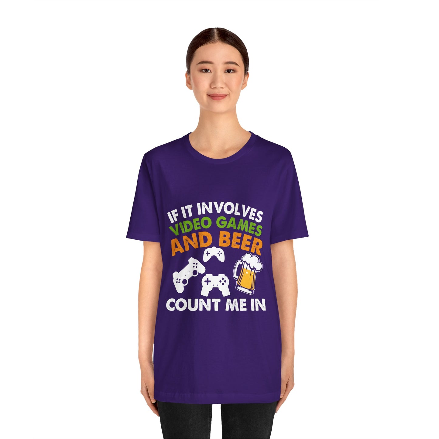 Video Games T-shirt, Gaming Shirt, Video Games and Beer Shirt, T-shirt for Gamers, Funny Gamer Shirts, Gift for Him, Funny Gaming Tee