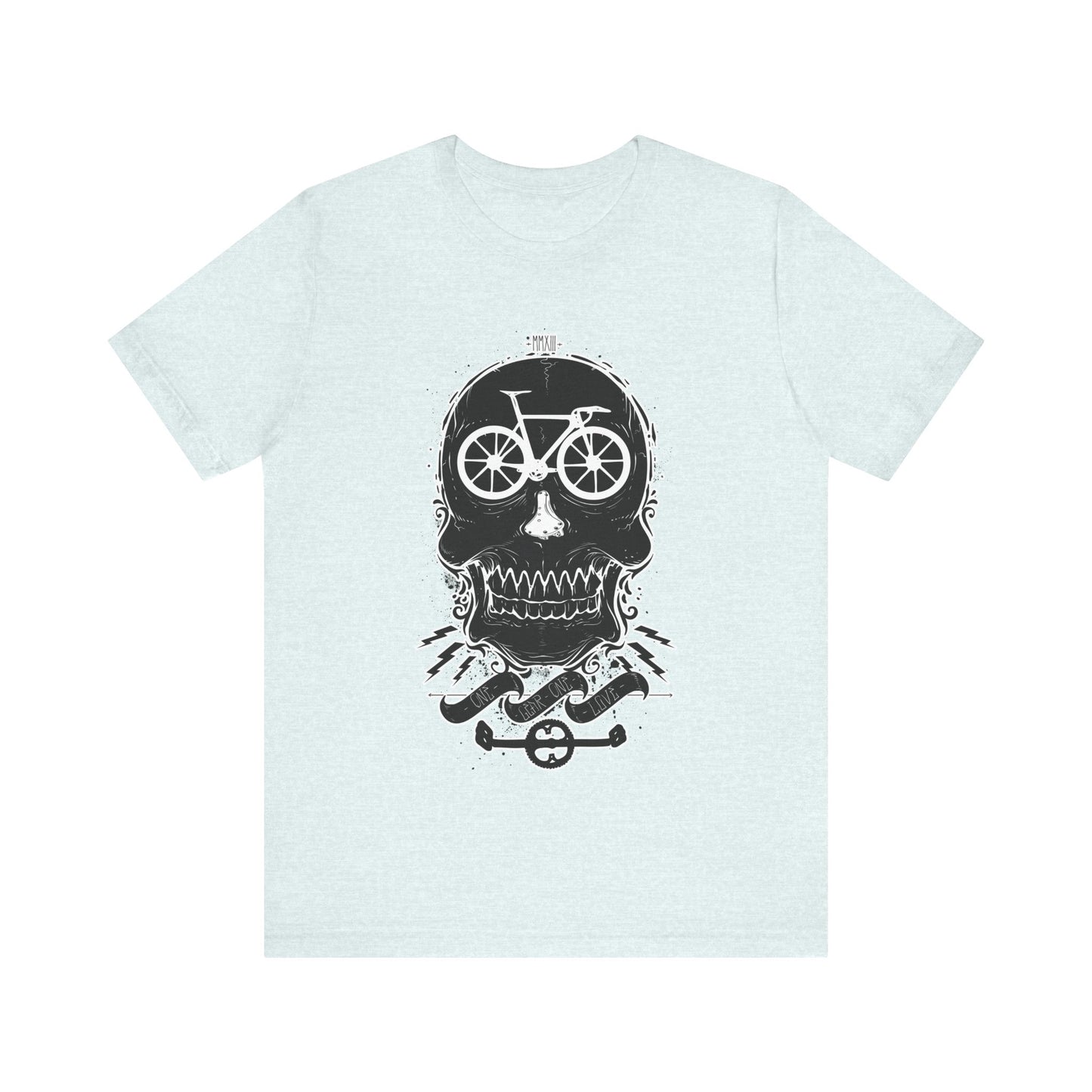 Bicycle Love T-shirt, Skull T-shirt, Shirt with Skull, Skull Head T-shirt, T-shirt with Bicycle, Horror Shirt, Humor T-Shirt