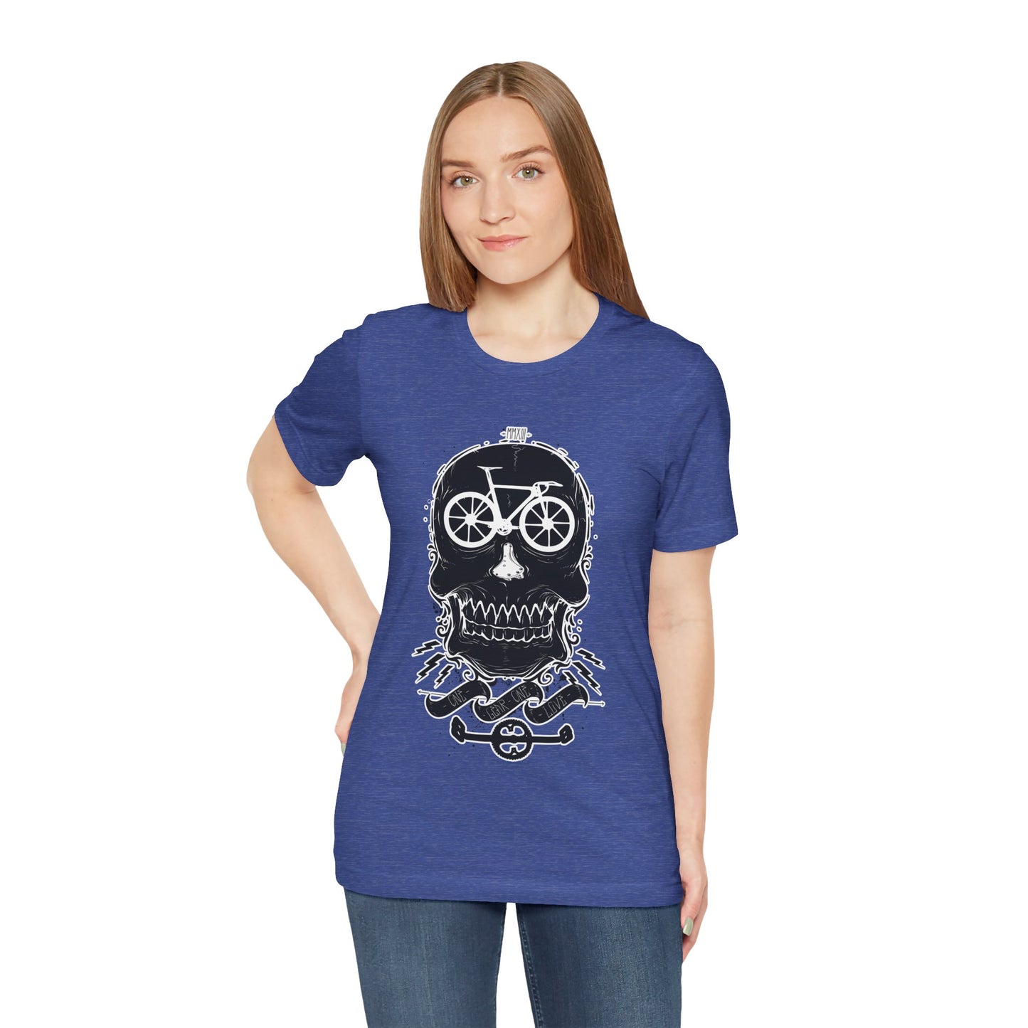 Bicycle Love T-shirt, Skull T-shirt, Shirt with Skull, Skull Head T-shirt, T-shirt with Bicycle, Horror Shirt, Humor T-Shirt