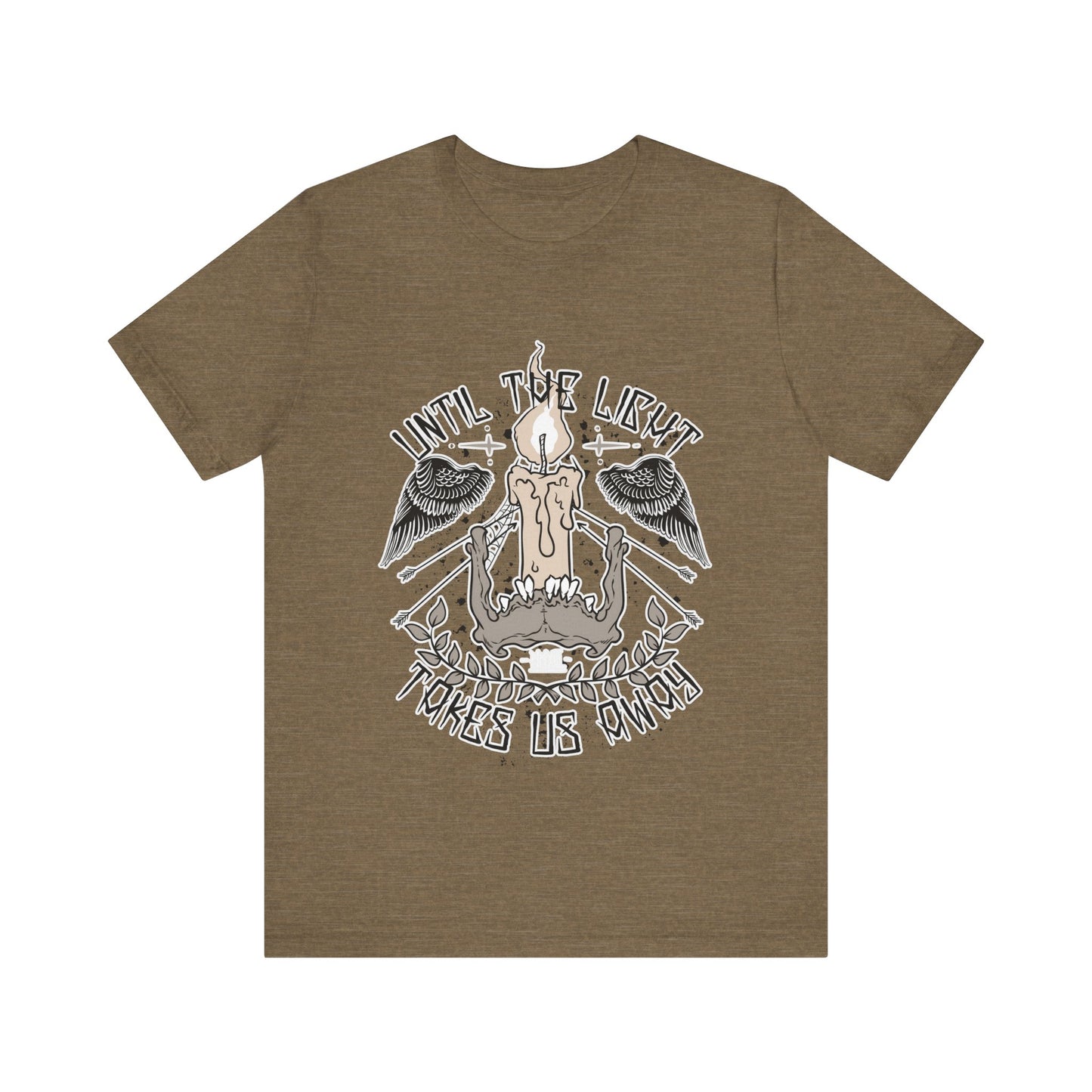Until the Light Takes us Away T-shirt, Inspirational T-shirt, Skull Shirt, Heavy Metal Rock Shirt, Wings T-Shirt, Rockers T-shirt