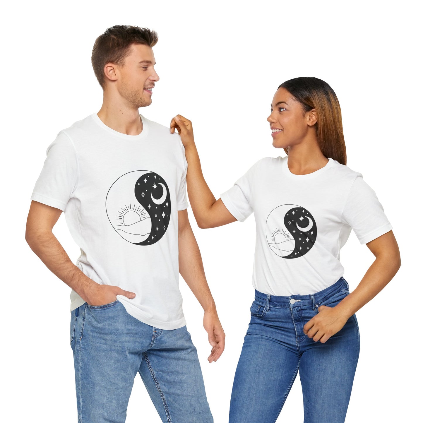 Ying Yang T-shirt, Sun and Moon Shirt, Mystical Shirt, Boho T-shirt, Mystics Shirt, Bohemian T-shirt, Gift Shirt for Her