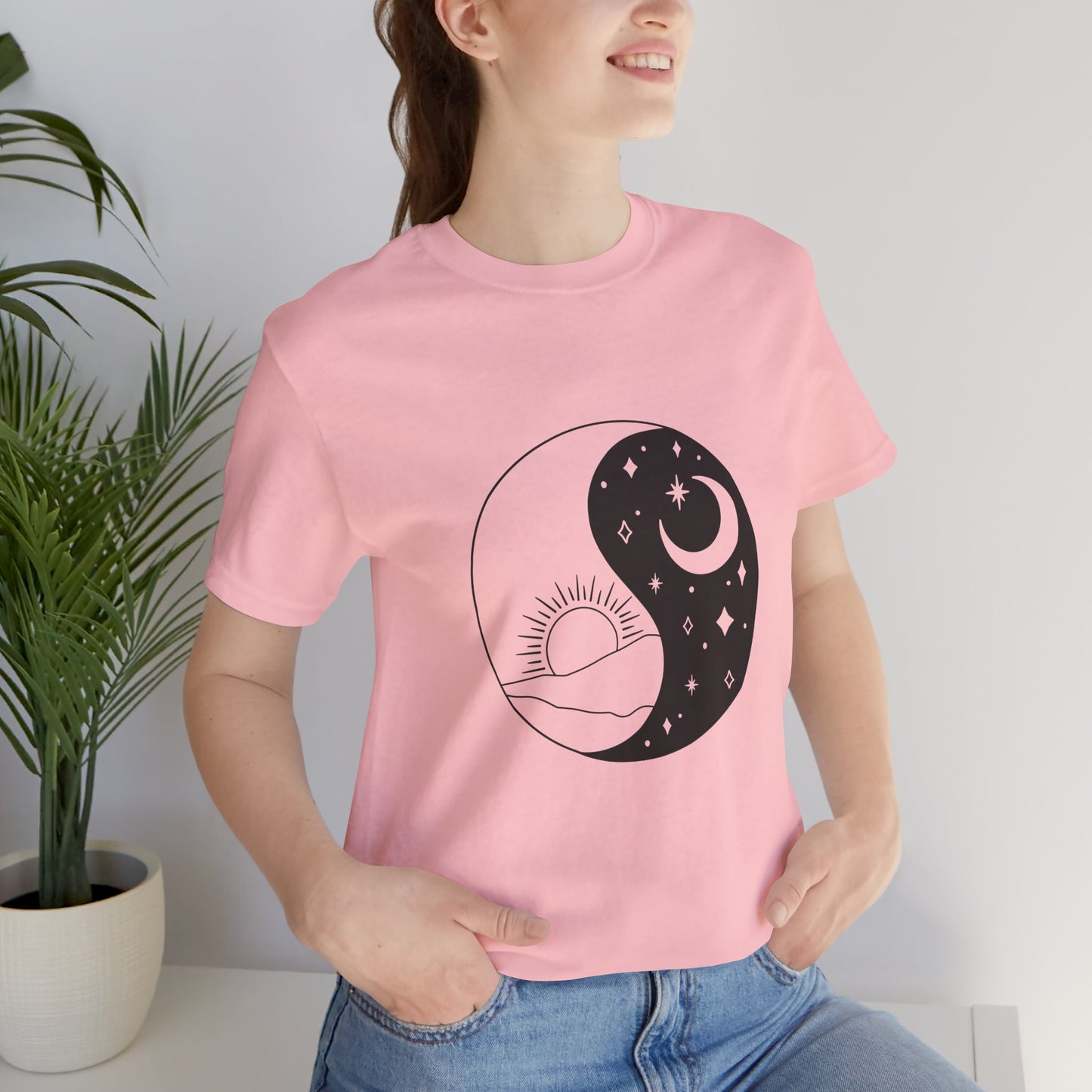 Ying Yang T-shirt, Sun and Moon Shirt, Mystical Shirt, Boho T-shirt, Mystics Shirt, Bohemian T-shirt, Gift Shirt for Her