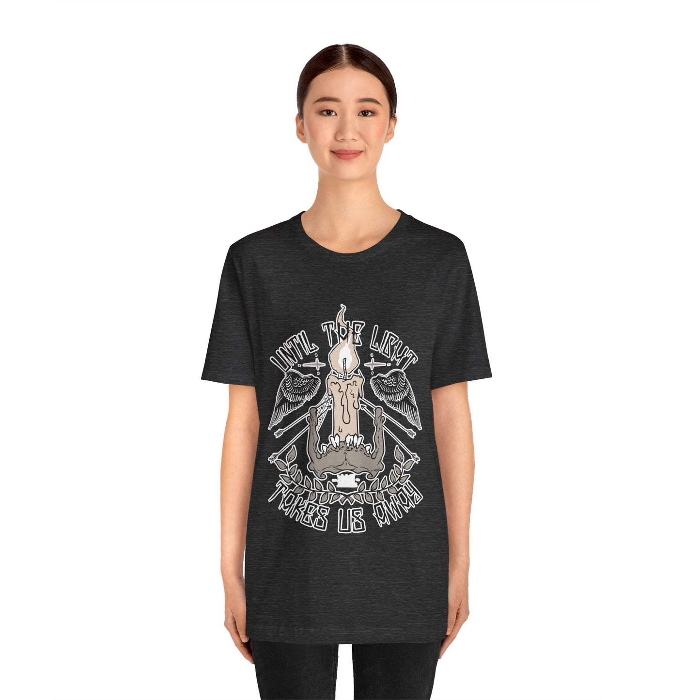 Until the Light Takes us Away T-shirt, Inspirational T-shirt, Skull Shirt, Heavy Metal Rock Shirt, Wings T-Shirt, Rockers T-shirt
