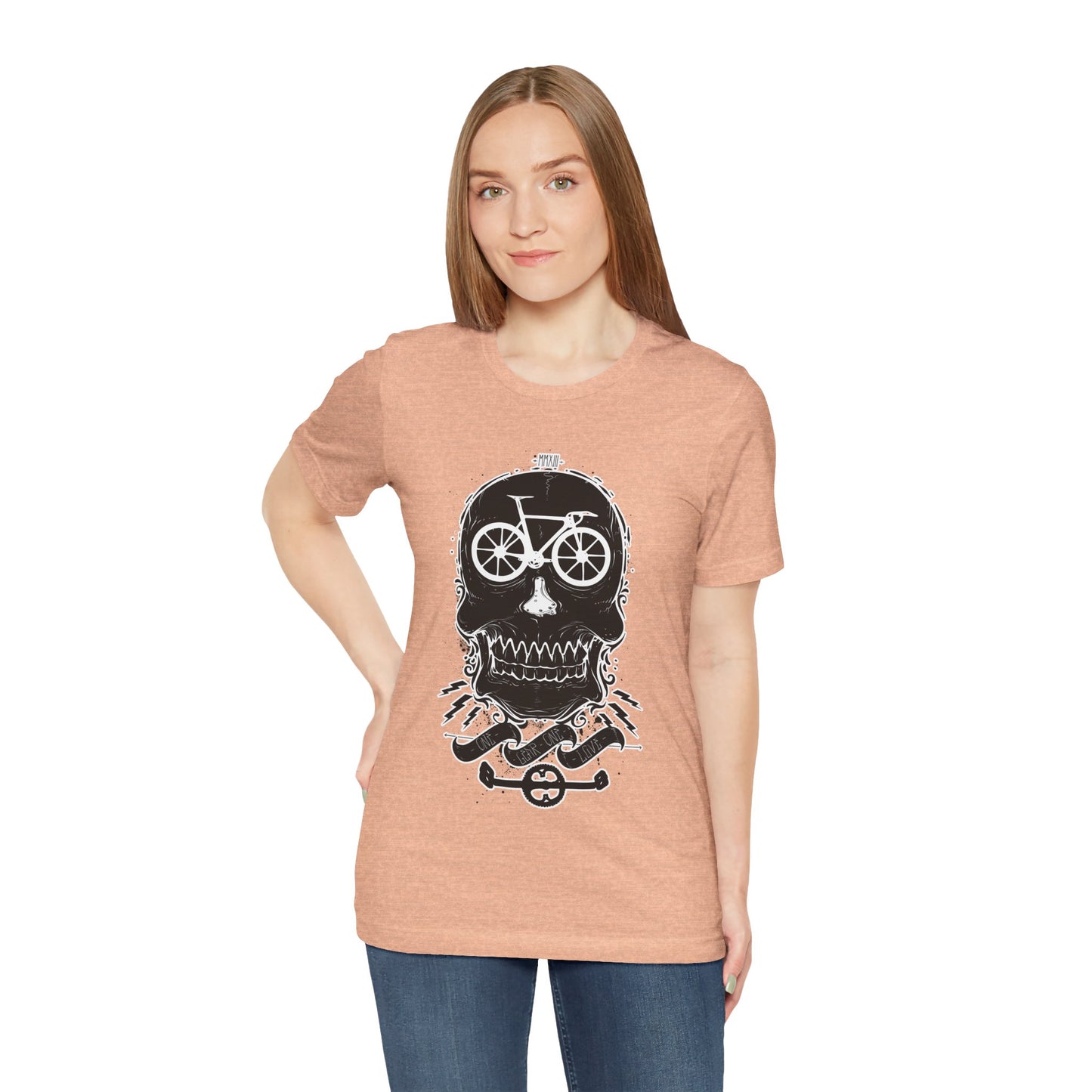 Bicycle Love T-shirt, Skull T-shirt, Shirt with Skull, Skull Head T-shirt, T-shirt with Bicycle, Horror Shirt, Humor T-Shirt