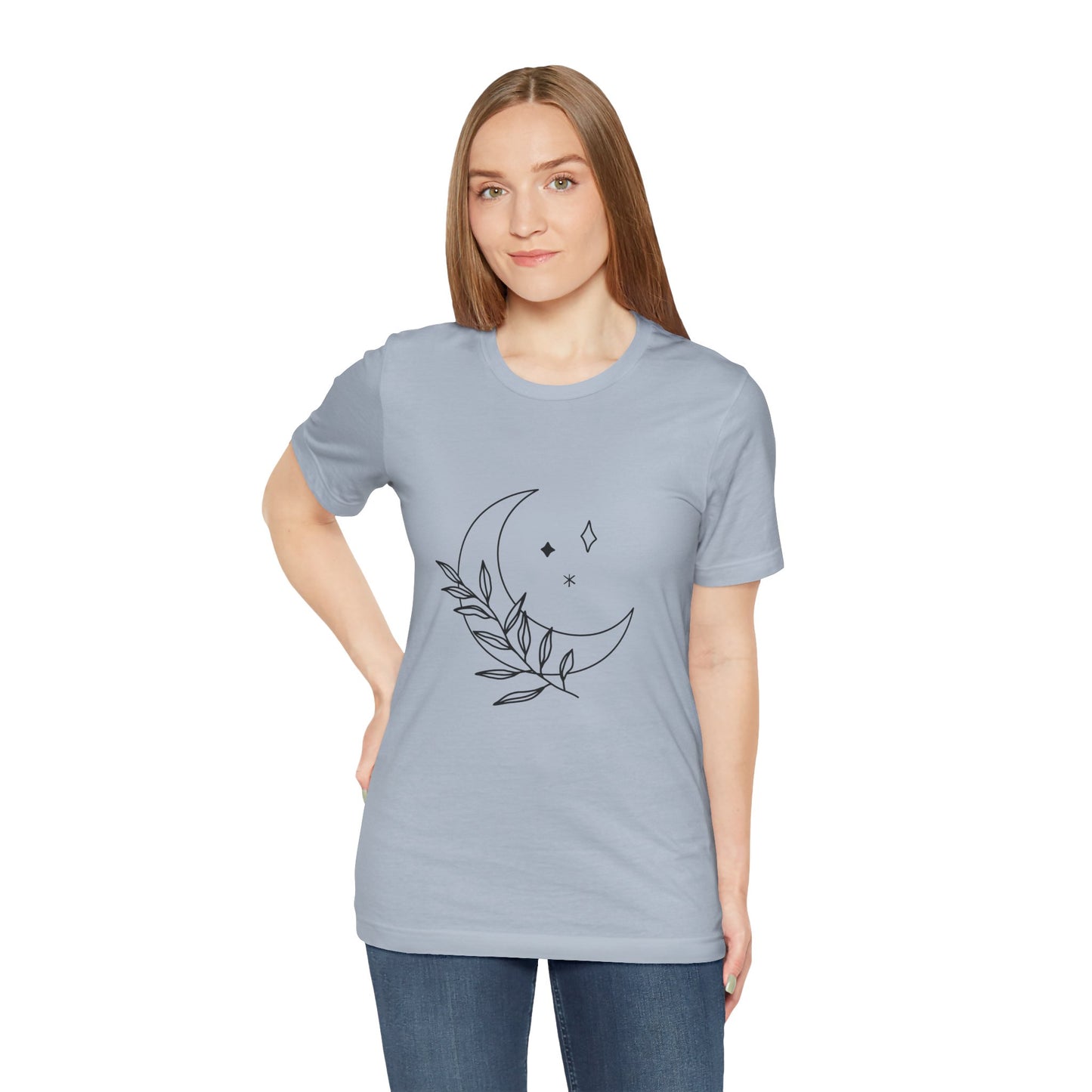 Moon Branch T-shirt, Mystical Shirt, Mystic Tee, Boho T-shirt, Bohemian T-shirt, Moon and Stars T-Shirt, Gift for Her
