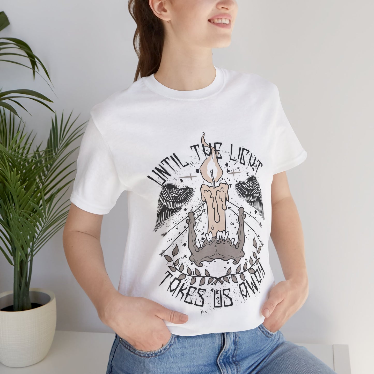 Until the Light Takes us Away T-shirt, Inspirational T-shirt, Skull Shirt, Heavy Metal Rock Shirt, Wings T-Shirt, Rockers T-shirt