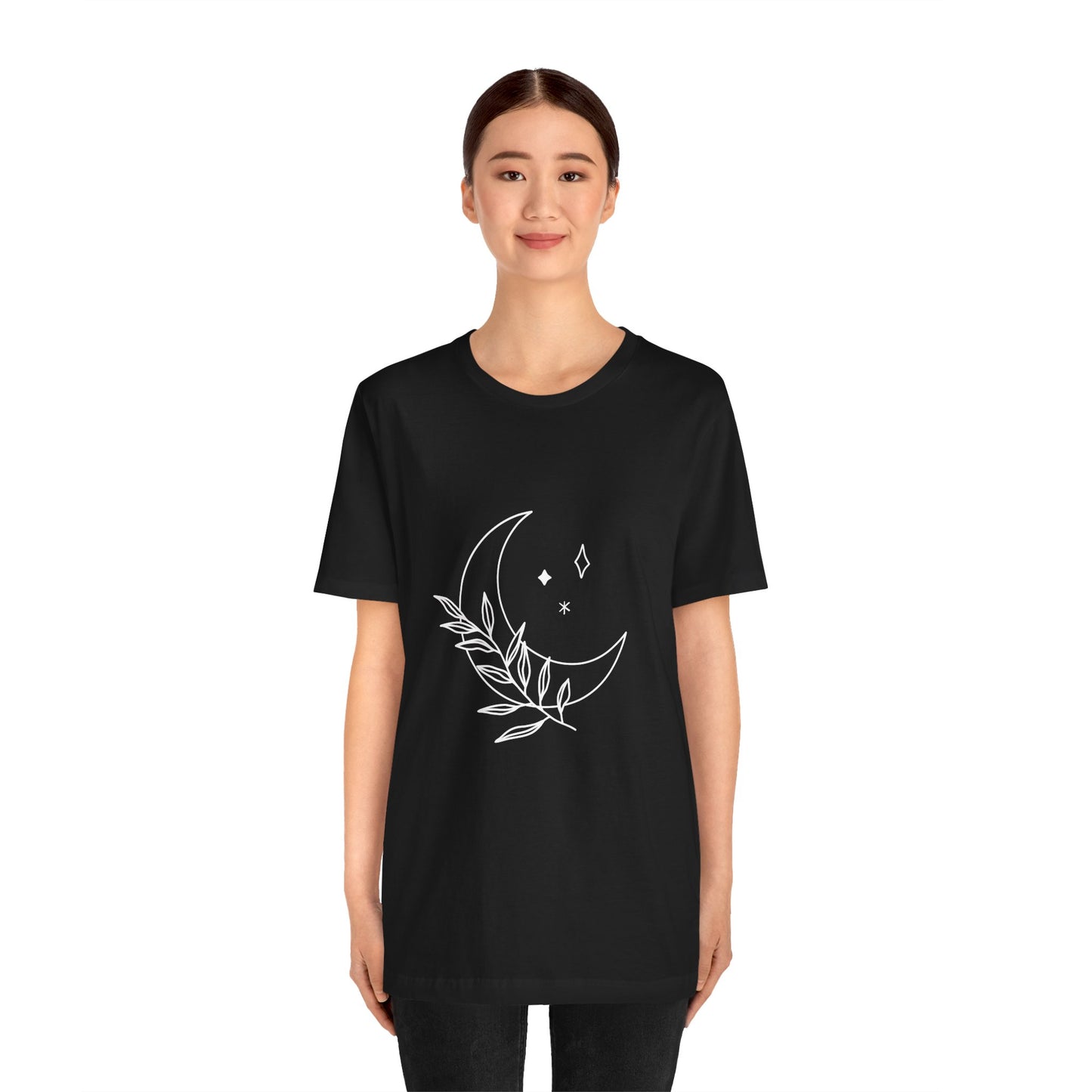 Moon Branch T-shirt, Mystical Shirt, Mystic Tee, Boho T-shirt, Bohemian T-shirt, Moon and Stars T-Shirt, Gift for Her