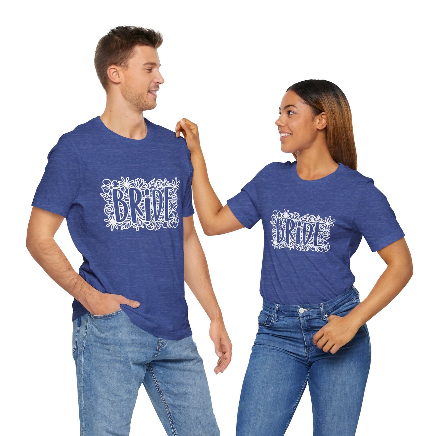 Floral Bride T-shirt, Bride Flowers Shirt, Wedding Shirt, Bride Tee, Bridal Shower Shirt, Gift Shirt for Bride, Bachelorette Party Shirt