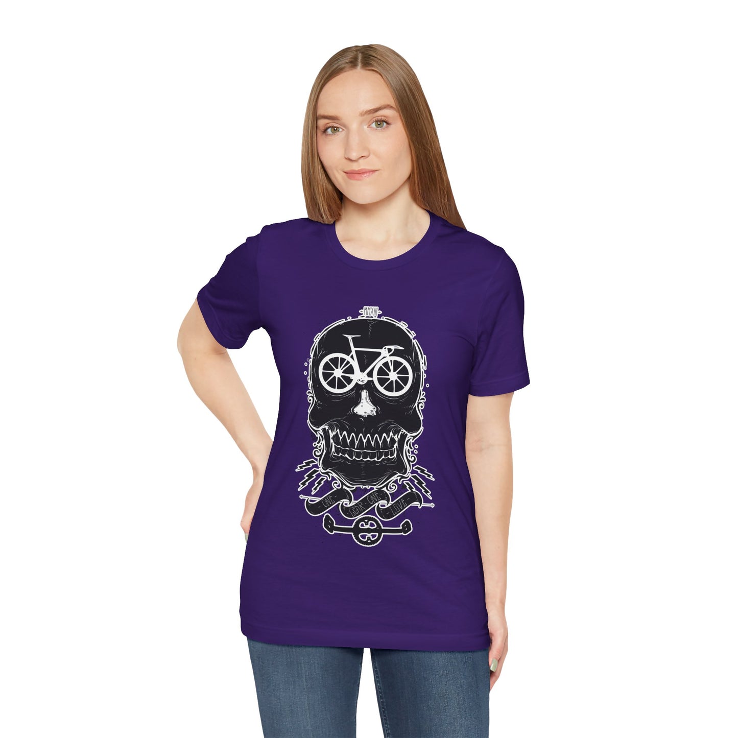 Bicycle Love T-shirt, Skull T-shirt, Shirt with Skull, Skull Head T-shirt, T-shirt with Bicycle, Horror Shirt, Humor T-Shirt