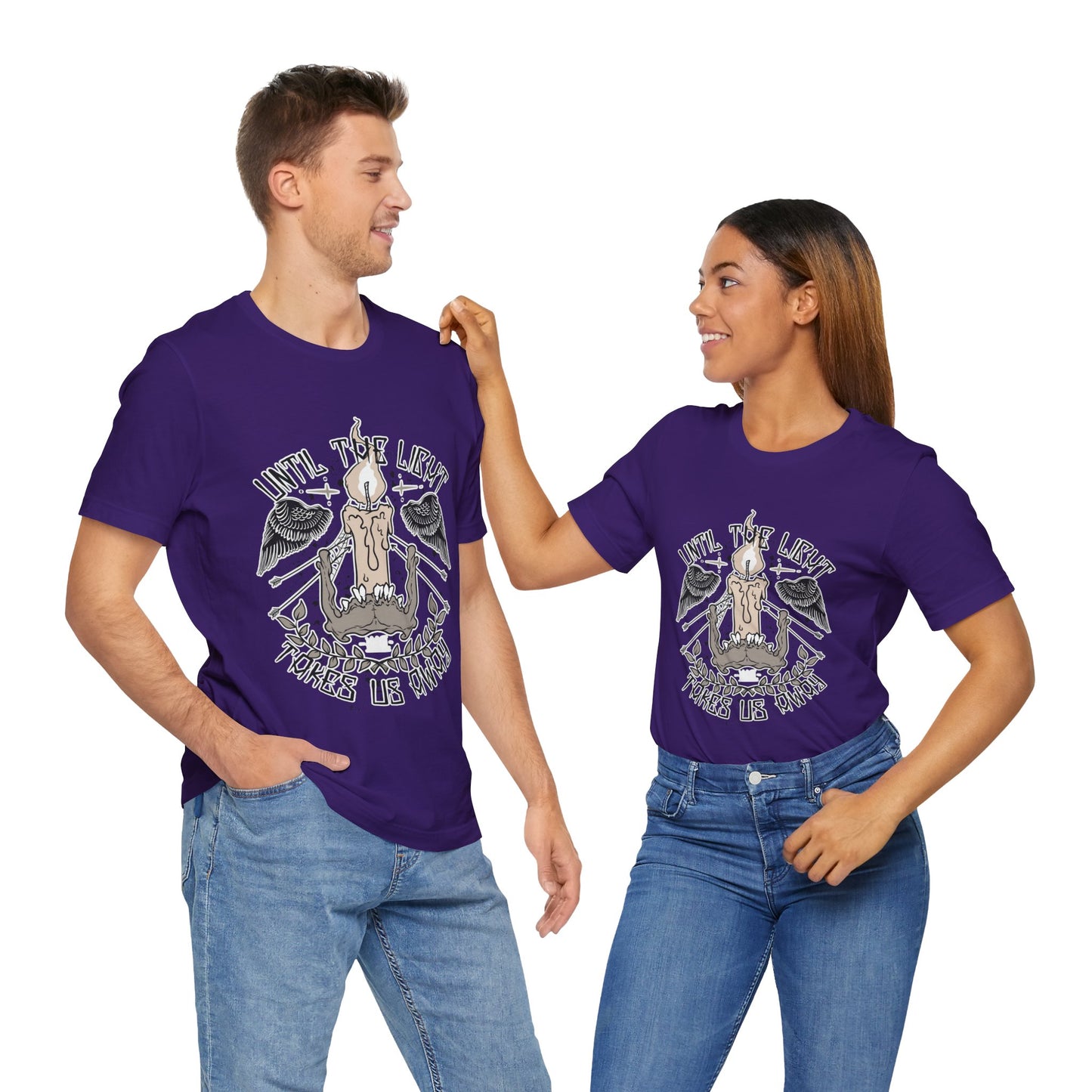 Until the Light Takes us Away T-shirt, Inspirational T-shirt, Skull Shirt, Heavy Metal Rock Shirt, Wings T-Shirt, Rockers T-shirt