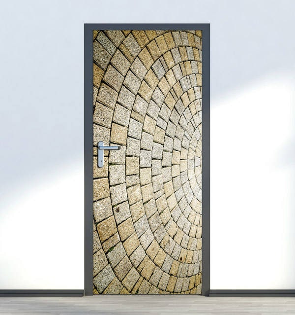 Stones Wall Decal, Door Sticker, Stones Door Wallpaper, Door Mural, Door Wall Sticker, Floor Tiles Decal, Bedroom Living Room Home Decor