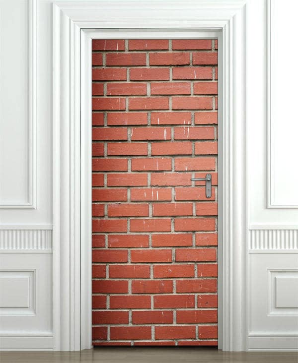 Red Bricks Wall Decal, Red Bricks Door Sticker, Bricks Wall Sticker, Bricks Door Decor, Bricks Door Mural, Bricks Door Wallpaper, Home Decor