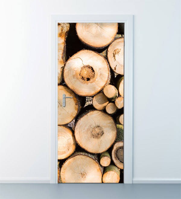 Dicke Baumstämme Wandaufkleber, Holz Wald Bäume Wand-Dekor, Natur Wandaufkleber, dicke Baumstämme Türaufkleber, Tür Wandbild, Türbedeckung