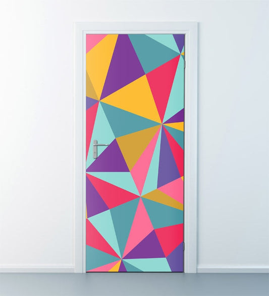 Abstract Shapes Wall Decal, Modern Shapes Door Sticker, Geometric Shapes  Door Mural, Abstract Door Decor, Door Cover, Door Wrap