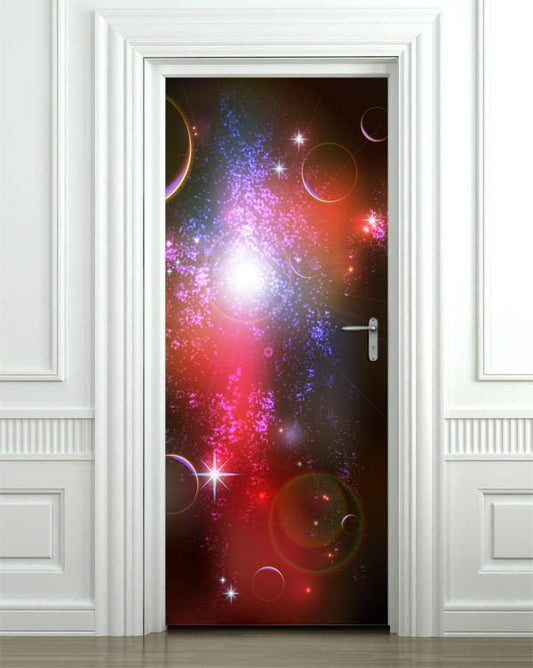 Space Wall Decal, Galaxy Wall Sticker, Space Door Mural, Star Dust Wall Decal, Wallpaper, Space Door Sticker, Home Design  Door Covering