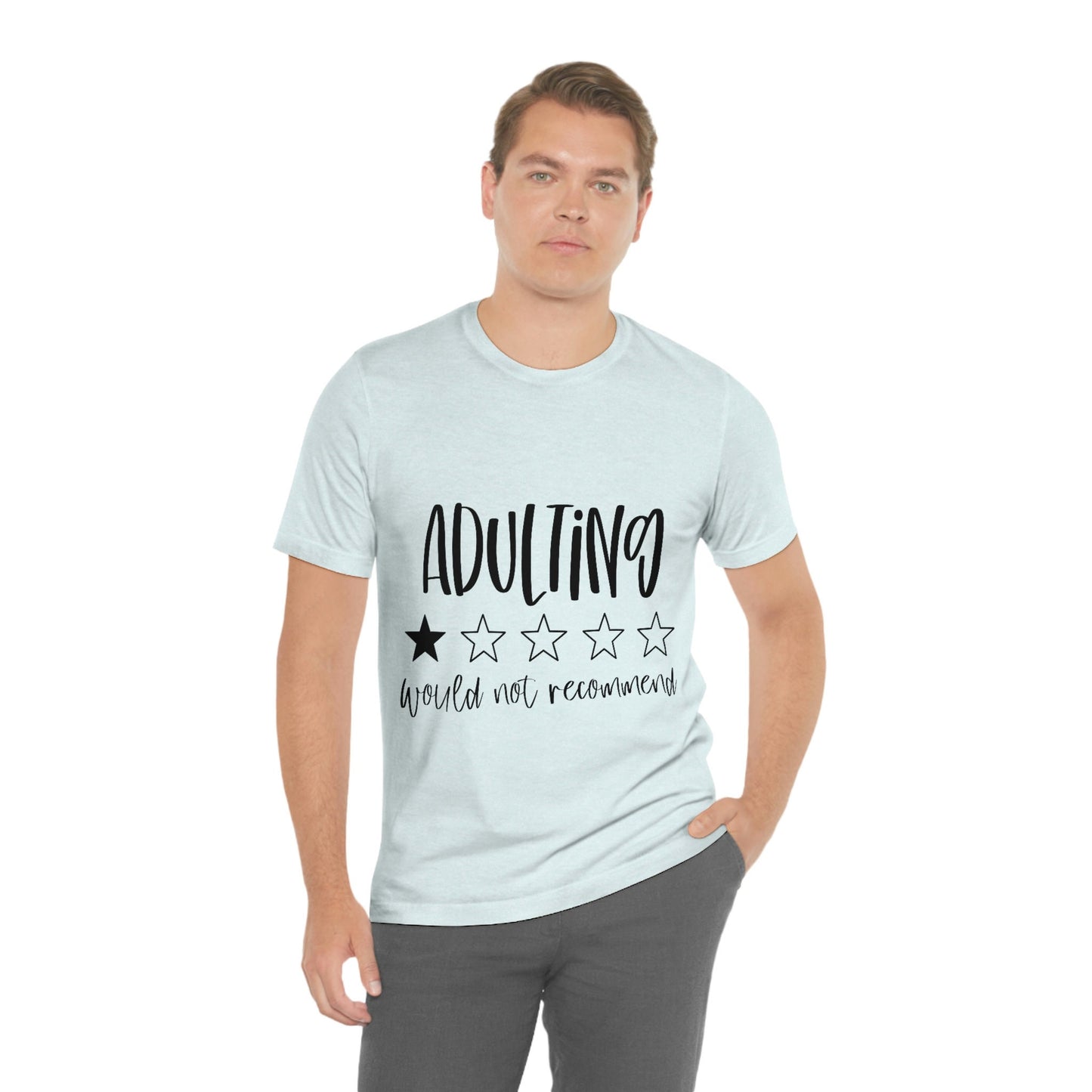 Adulting T-Shirt, Adulting Review Stars T-Shirt, Lustiges Spruch Shirt, T-Shirt mit Spruch, Lustiges Frauen Shirt, Geschenk für Mama und Papa